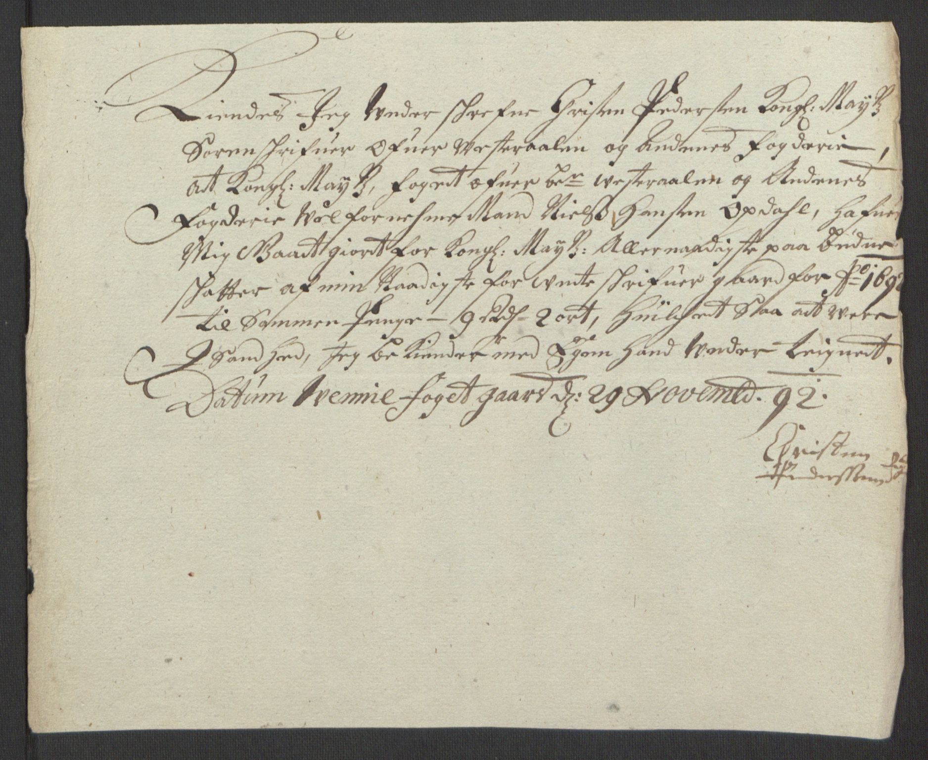 Rentekammeret inntil 1814, Reviderte regnskaper, Fogderegnskap, AV/RA-EA-4092/R67/L4676: Fogderegnskap Vesterålen, Andenes og Lofoten, 1691-1693, p. 203