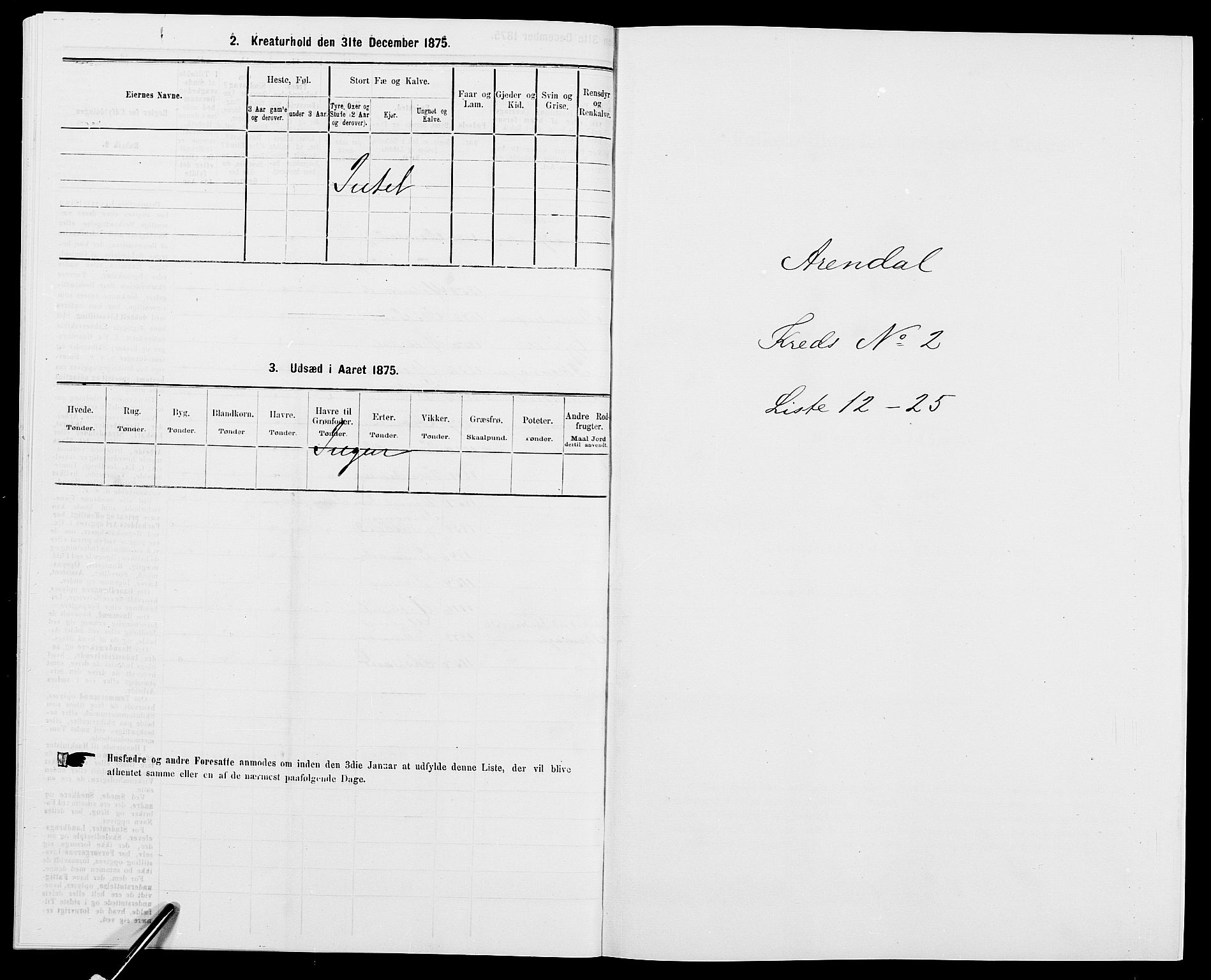 SAK, 1875 census for 0903P Arendal, 1875, p. 33