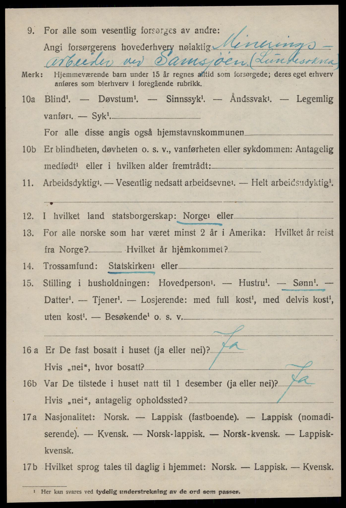 SAT, 1920 census for Horg, 1920, p. 3039