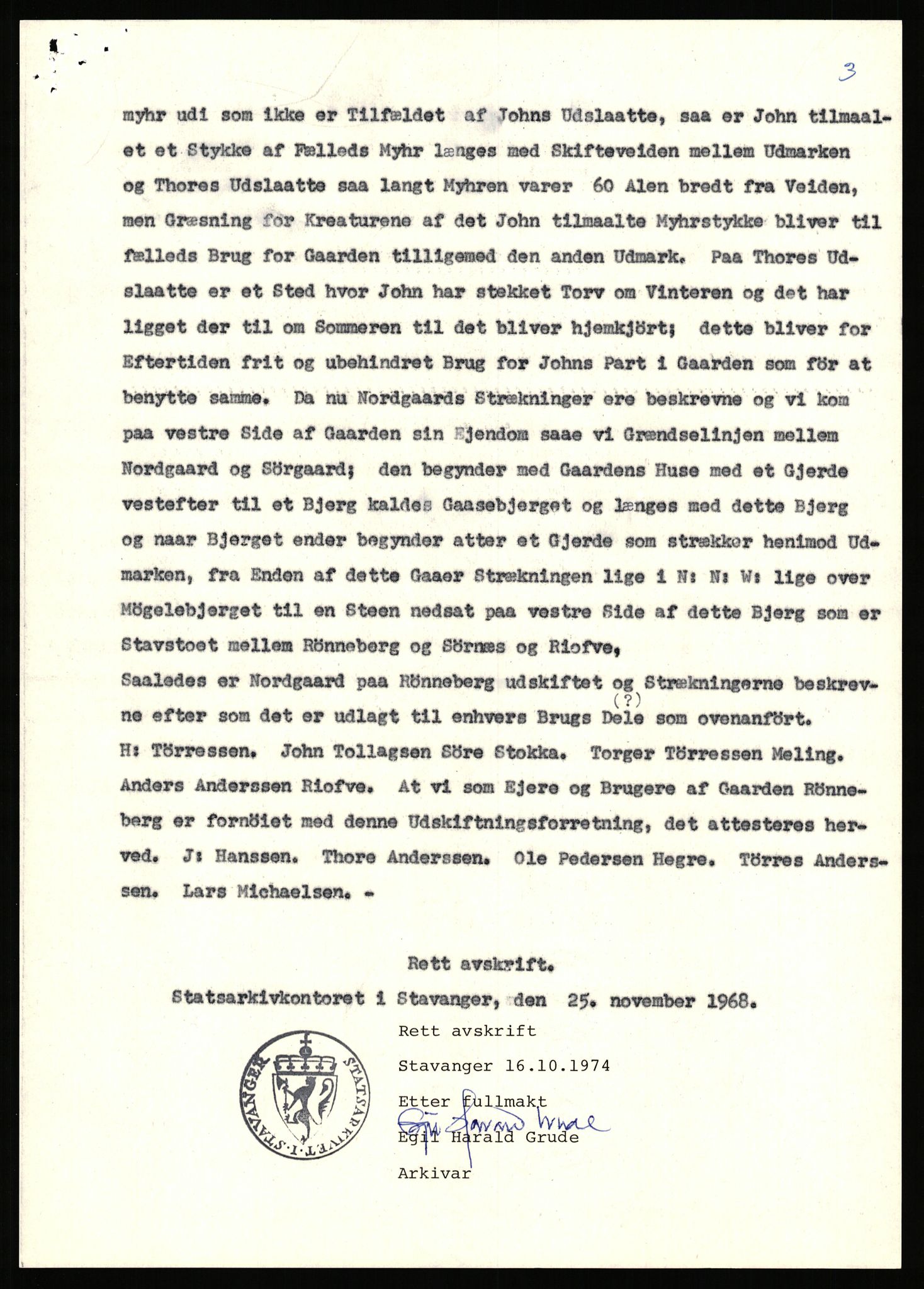 Statsarkivet i Stavanger, SAST/A-101971/03/Y/Yj/L0071: Avskrifter sortert etter gårdsnavn: Røden lille - Røvær, 1750-1930, p. 124