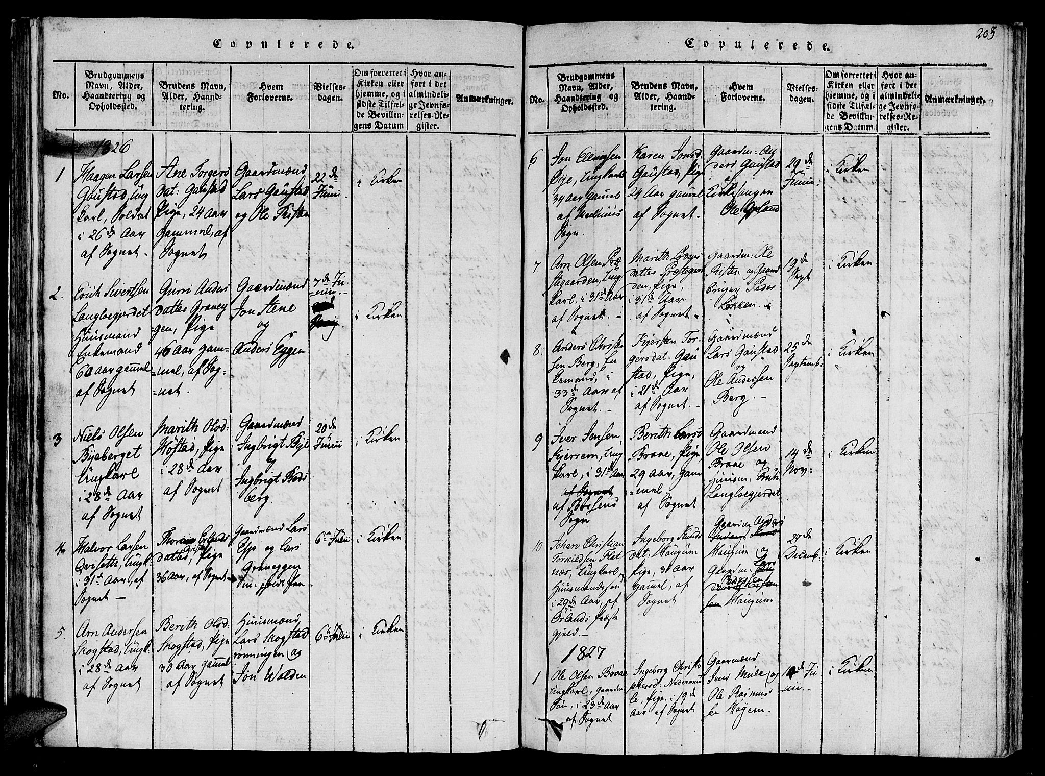 Ministerialprotokoller, klokkerbøker og fødselsregistre - Sør-Trøndelag, AV/SAT-A-1456/612/L0372: Parish register (official) no. 612A06 /1, 1816-1828, p. 203