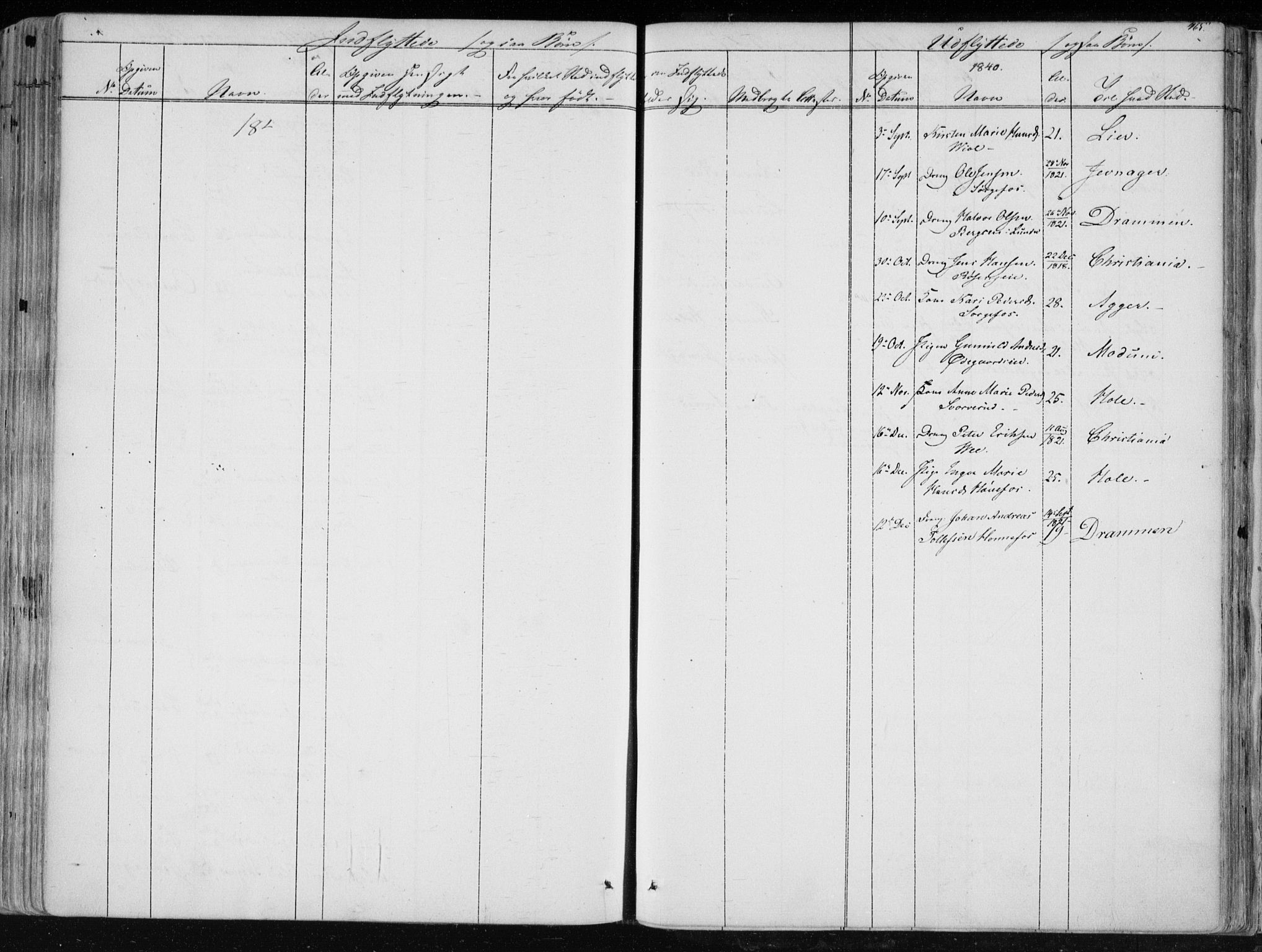 Norderhov kirkebøker, AV/SAKO-A-237/F/Fa/L0010: Parish register (official) no. 10, 1837-1847, p. 465