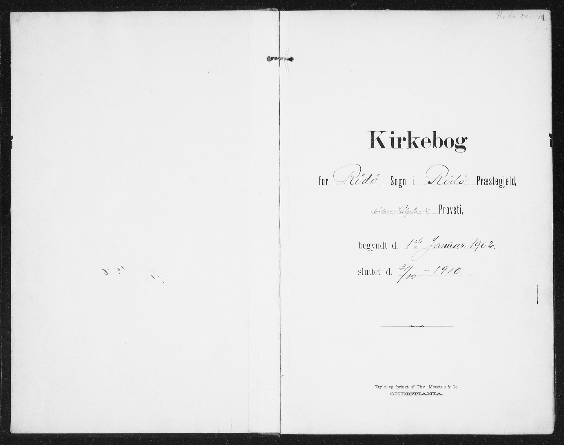 Ministerialprotokoller, klokkerbøker og fødselsregistre - Nordland, SAT/A-1459/841/L0612: Parish register (official) no. 841A15, 1902-1910, p. 1