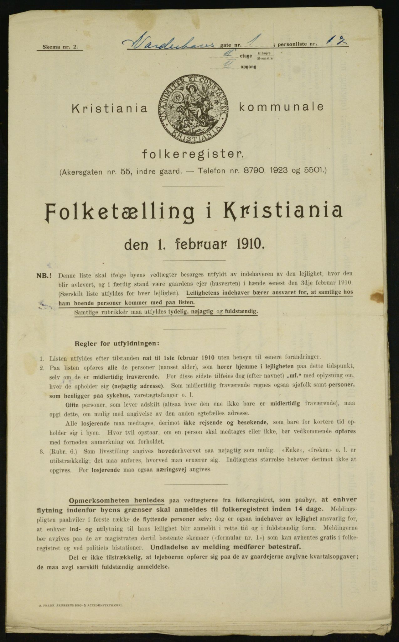 OBA, Municipal Census 1910 for Kristiania, 1910, p. 69982