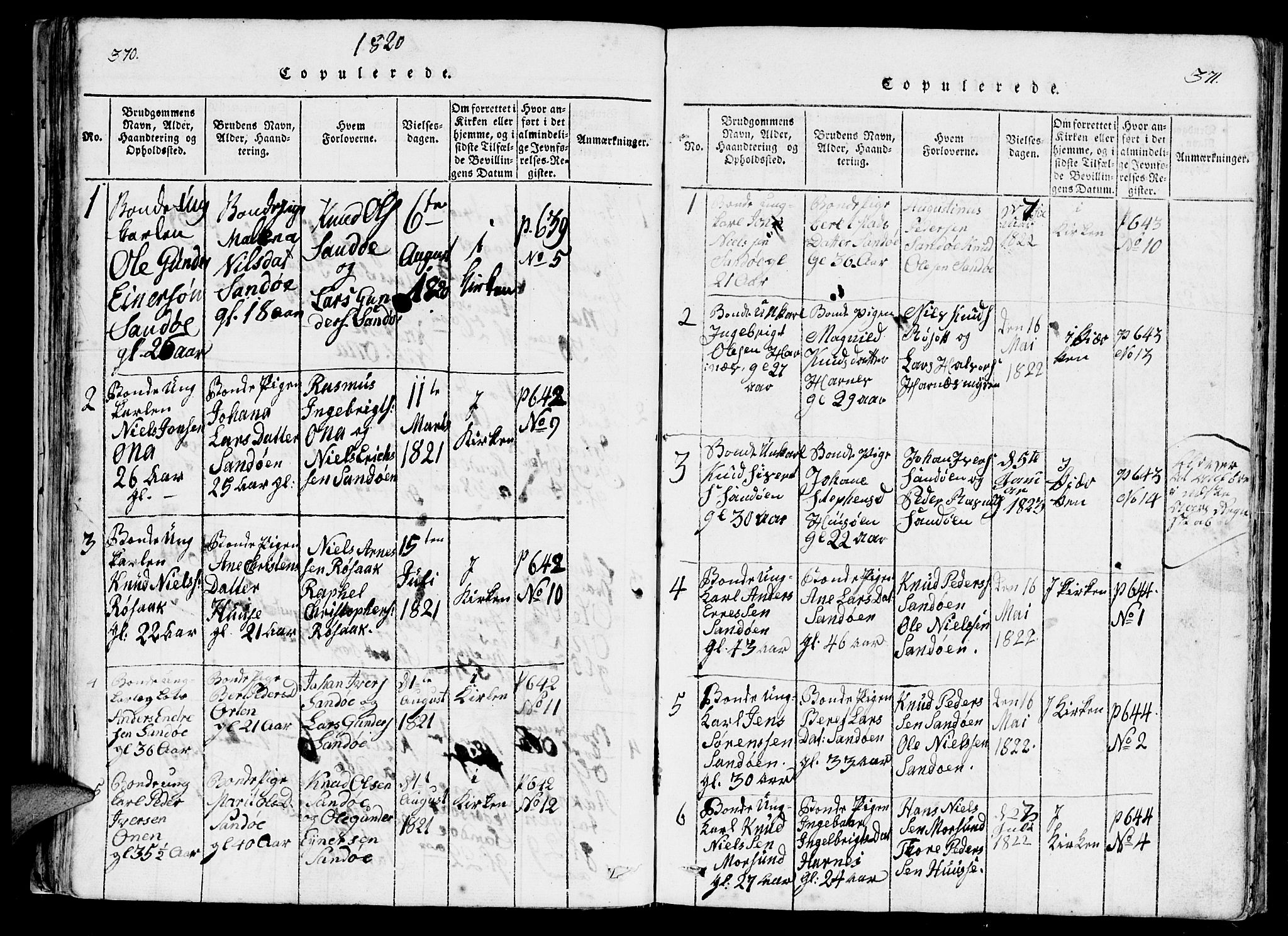 Ministerialprotokoller, klokkerbøker og fødselsregistre - Møre og Romsdal, AV/SAT-A-1454/561/L0727: Parish register (official) no. 561A01, 1817-1858, p. 370-371