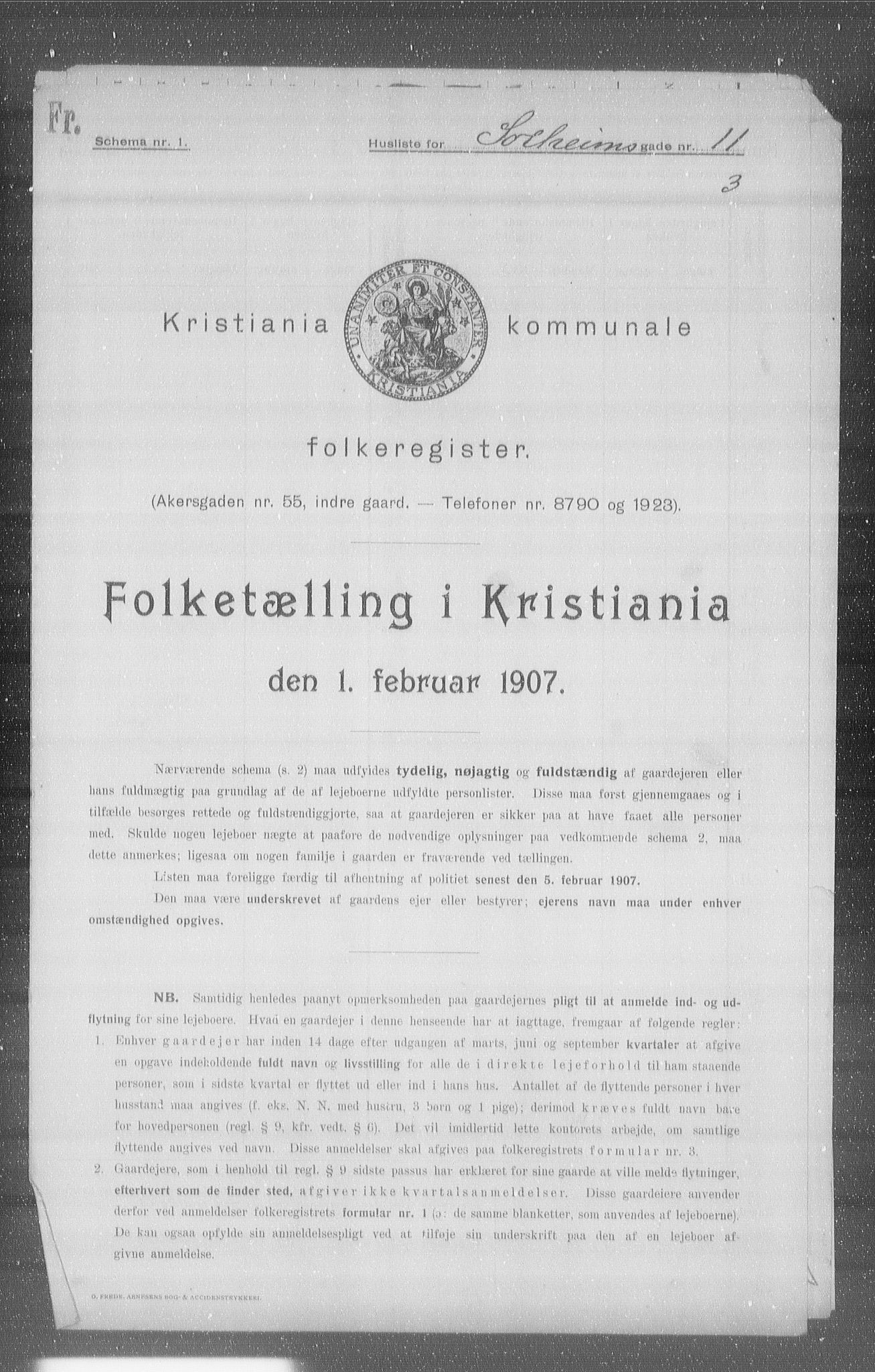 OBA, Municipal Census 1907 for Kristiania, 1907, p. 50891