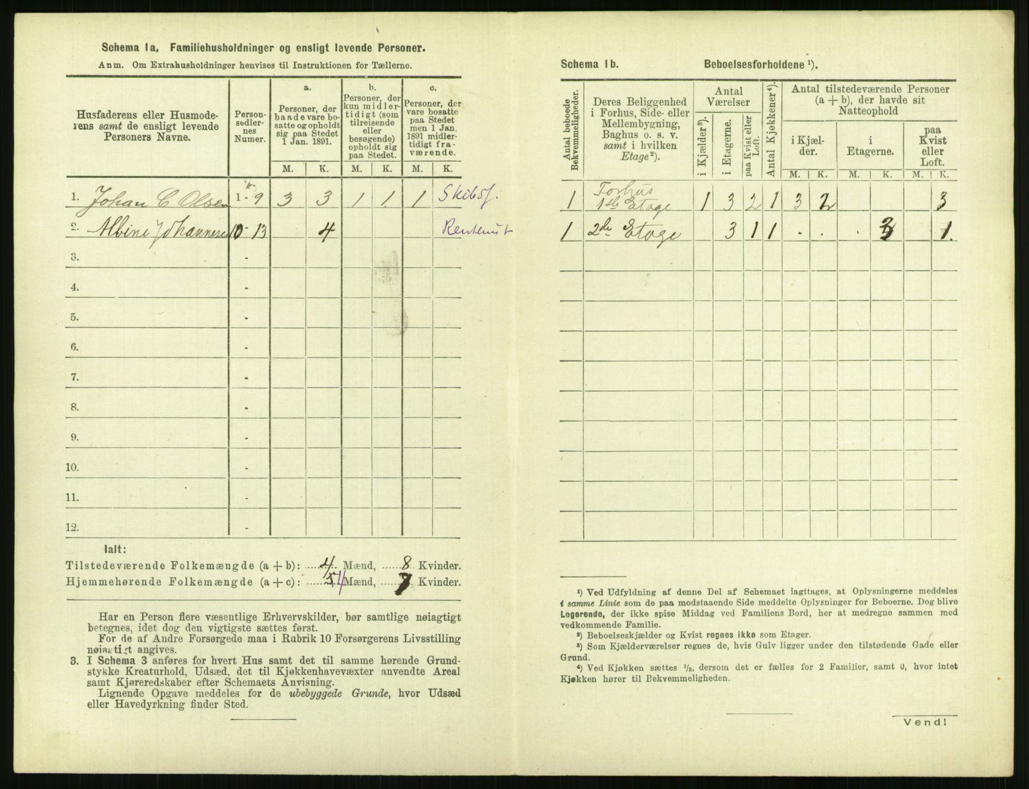 RA, 1891 census for 1103 Stavanger, 1891, p. 4964