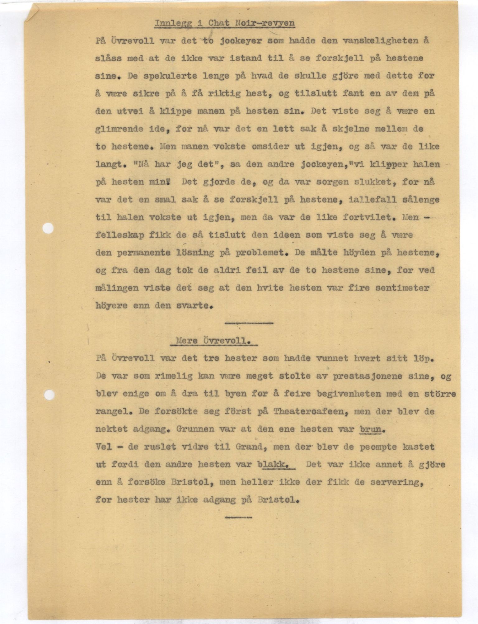 Otto Nielsen, TRKO/PA-1176/F/L0005/0043: Revytekster og viser / Innlegg i Chat-Noir-revyen