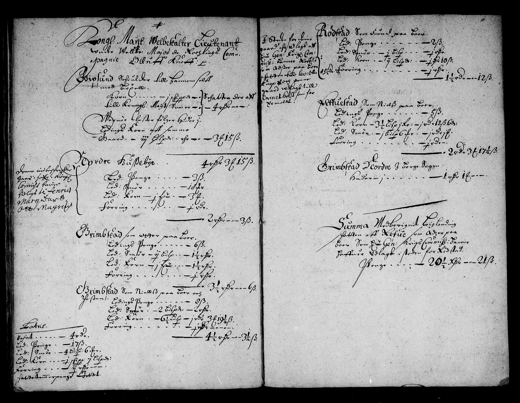 Rentekammeret inntil 1814, Reviderte regnskaper, Stiftamtstueregnskaper, Landkommissariatet på Akershus og Akershus stiftamt, RA/EA-5869/R/Ra/L0021: Landkommissariatet på Akershus, 1664