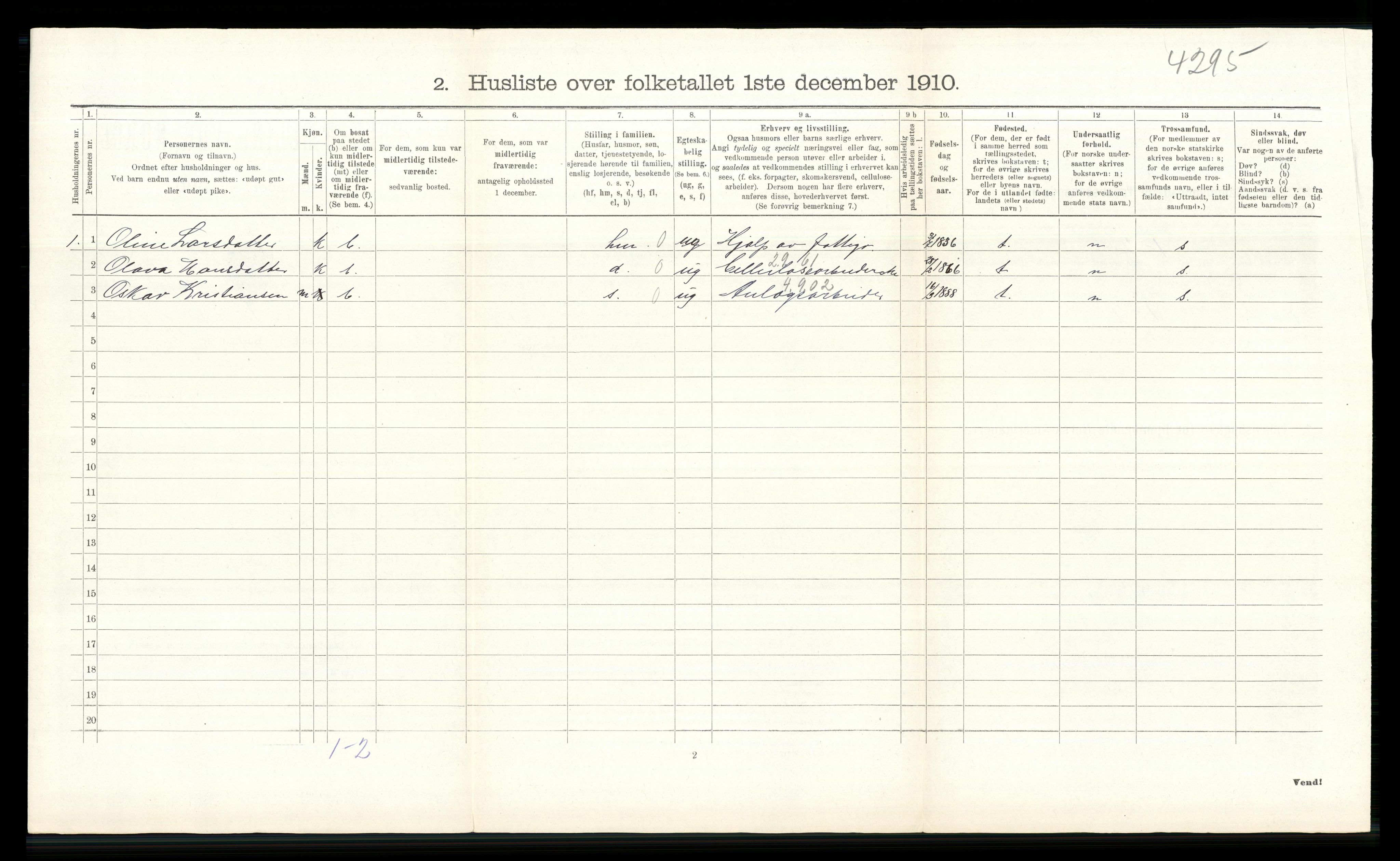 RA, 1910 census for Eidsvoll, 1910, p. 1239