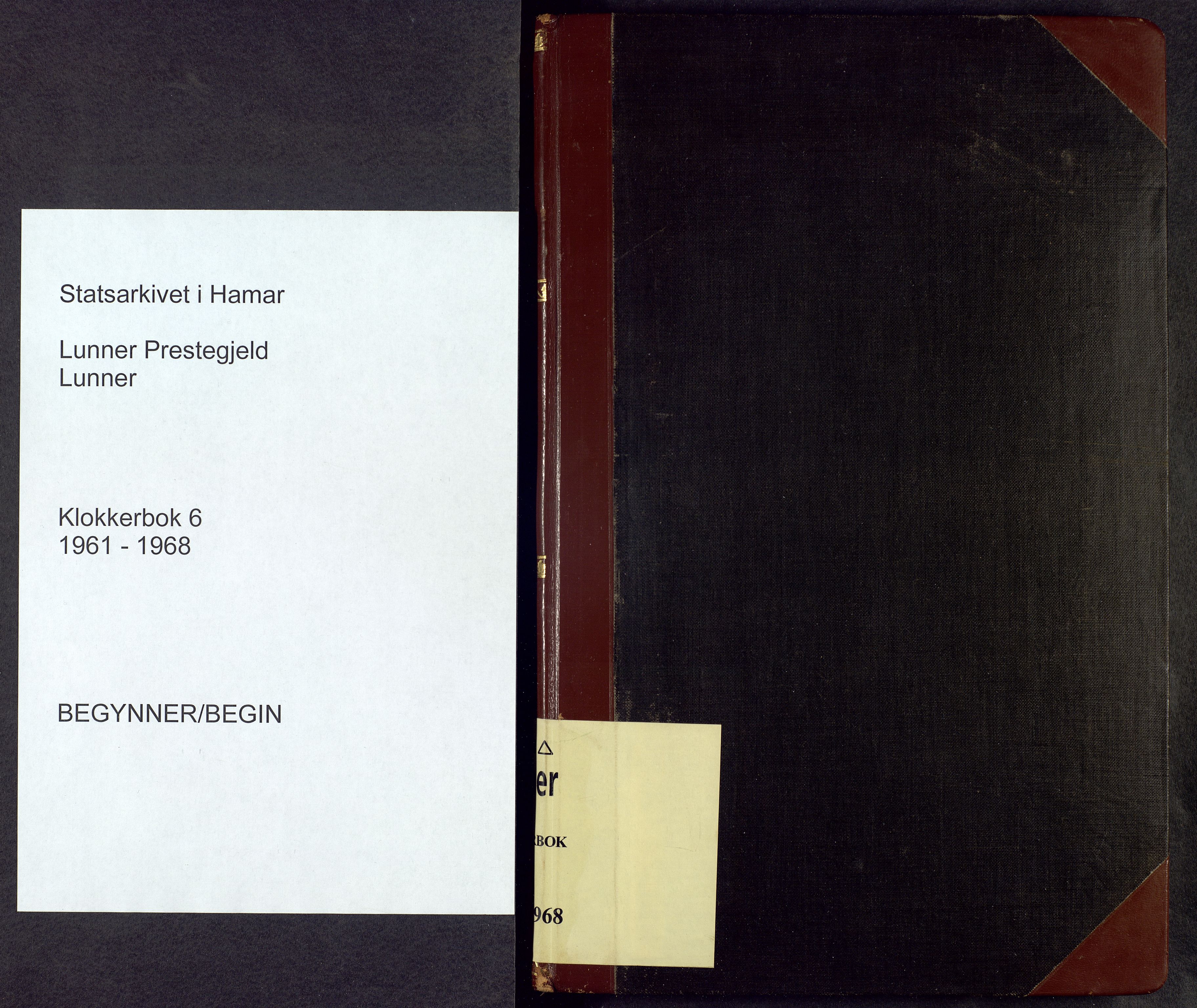 Lunner prestekontor, SAH/PREST-118/H/Ha/Hab/L0006: Parish register (copy) no. 6, 1961-1968