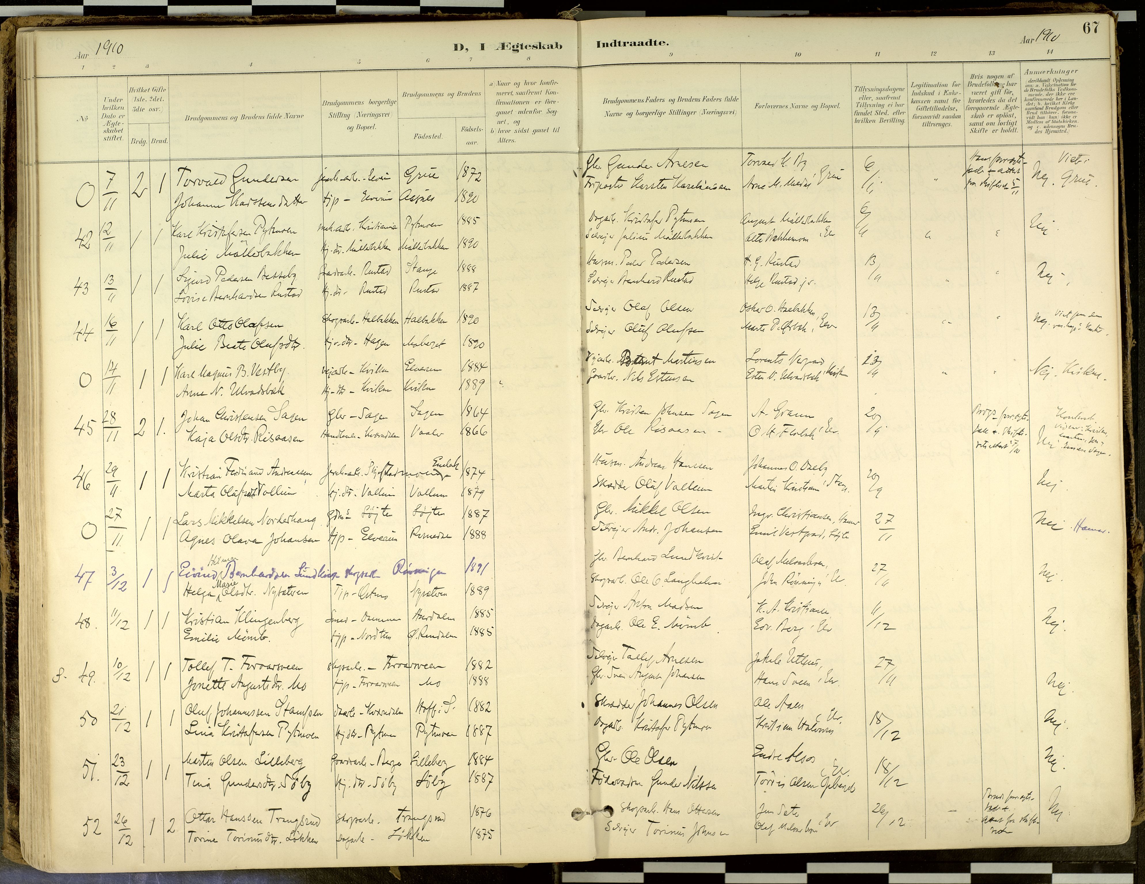 Elverum prestekontor, SAH/PREST-044/H/Ha/Haa/L0018: Parish register (official) no. 18, 1894-1914, p. 67