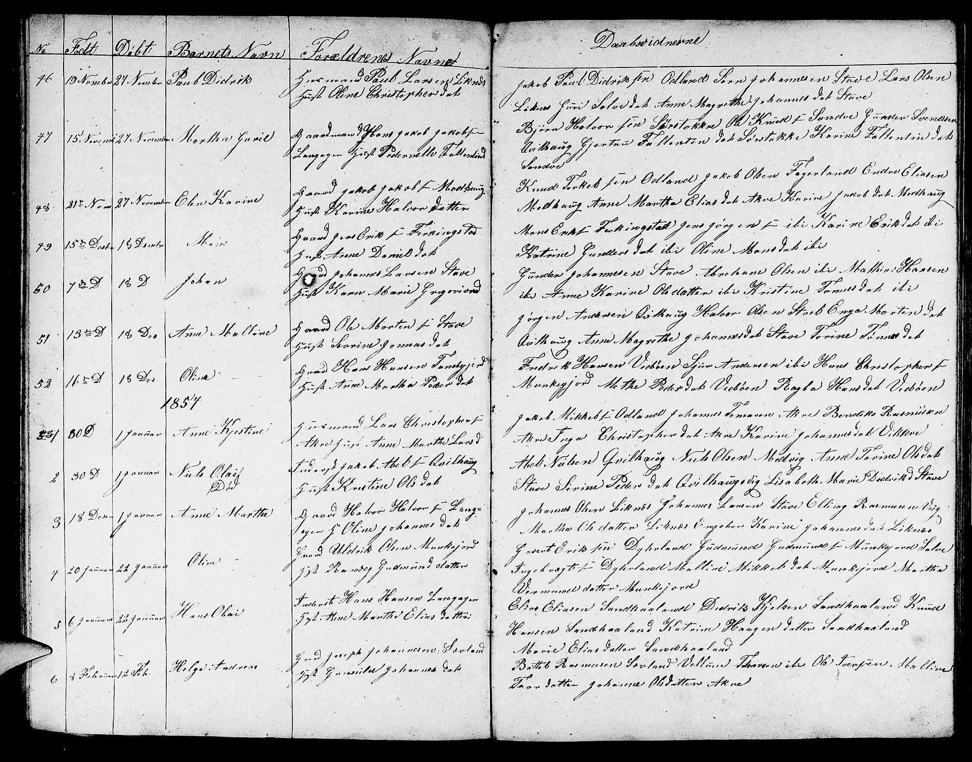 Skudenes sokneprestkontor, SAST/A -101849/H/Ha/Hab/L0002: Parish register (copy) no. B 2, 1848-1873