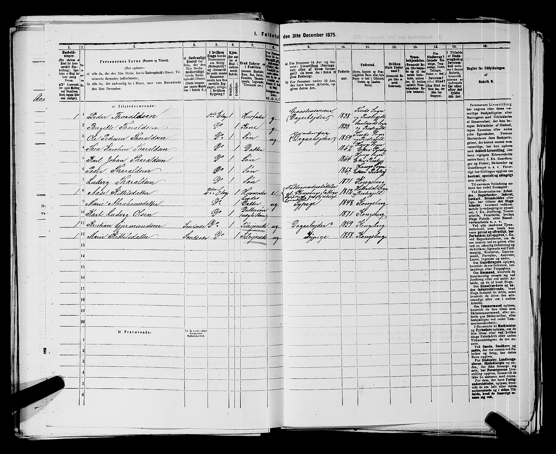 SAKO, 1875 census for 0604B Kongsberg/Kongsberg, 1875, p. 1342