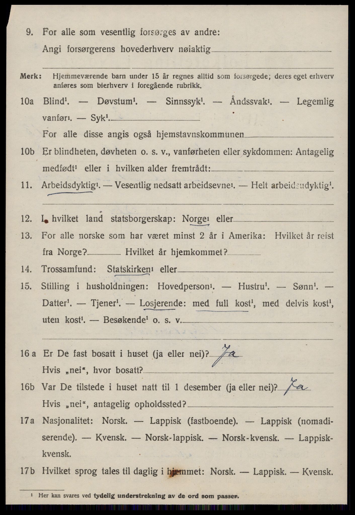 SAT, 1920 census for Å, 1920, p. 5967