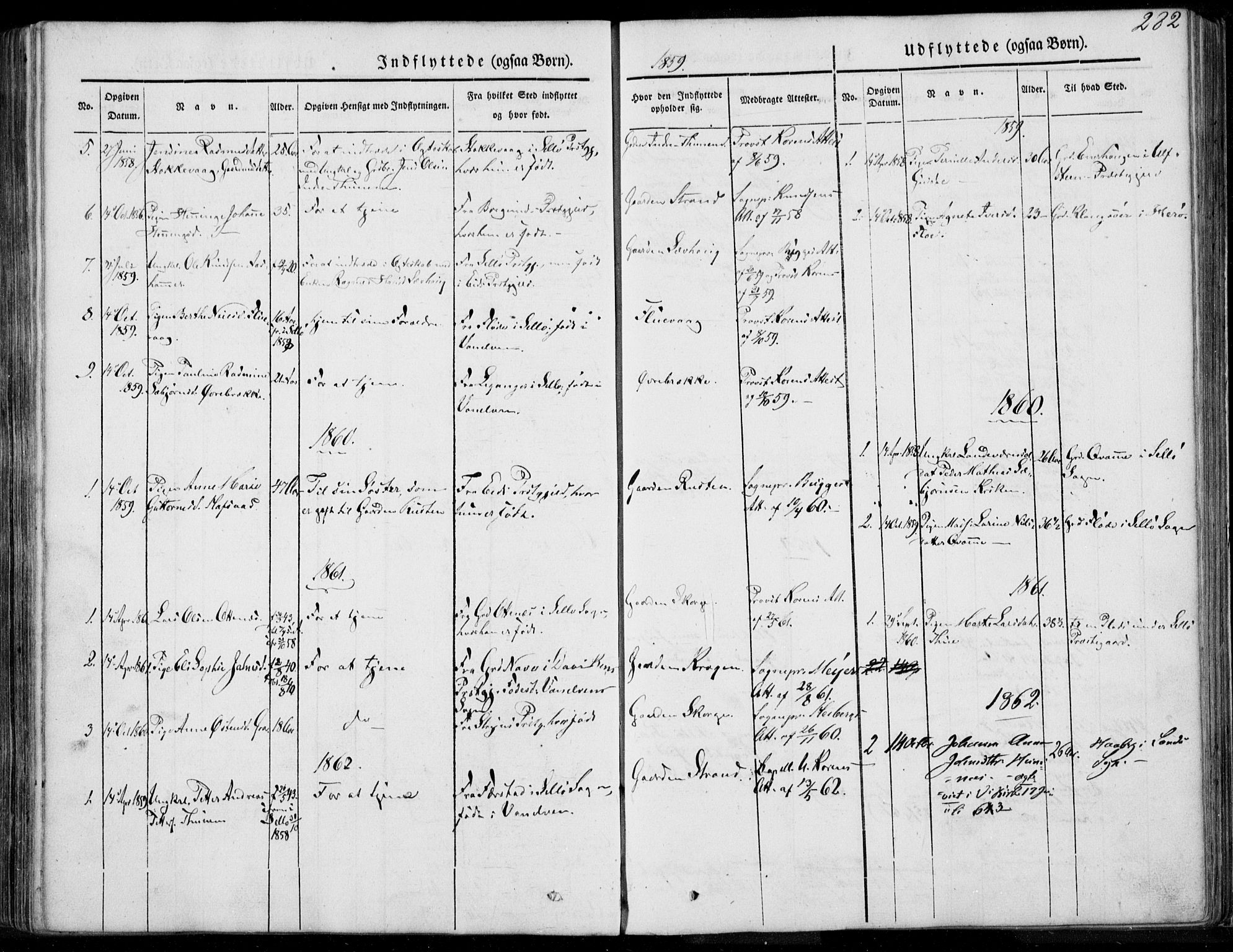 Ministerialprotokoller, klokkerbøker og fødselsregistre - Møre og Romsdal, AV/SAT-A-1454/501/L0006: Parish register (official) no. 501A06, 1844-1868, p. 282