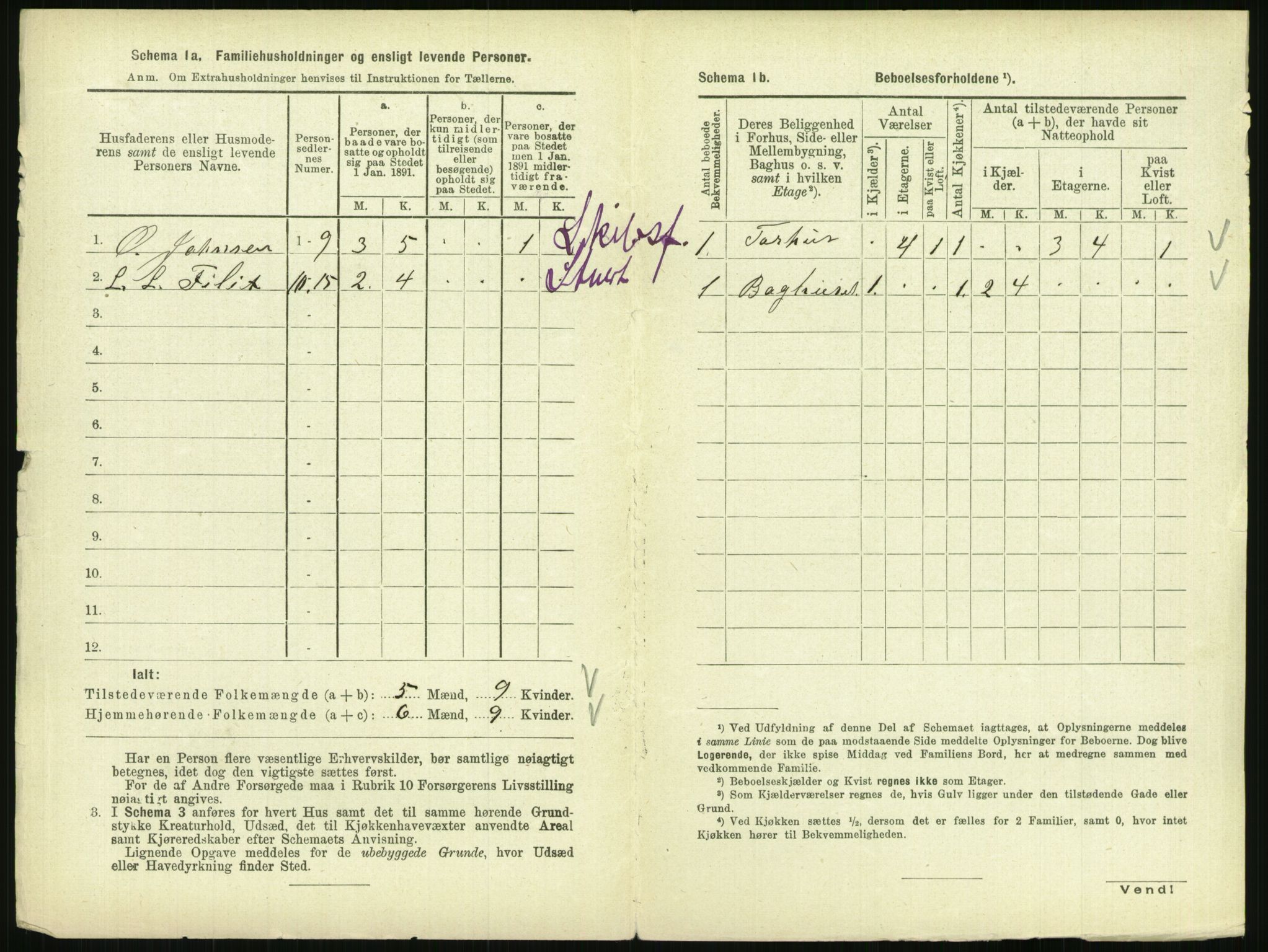 RA, 1891 census for 0801 Kragerø, 1891, p. 303