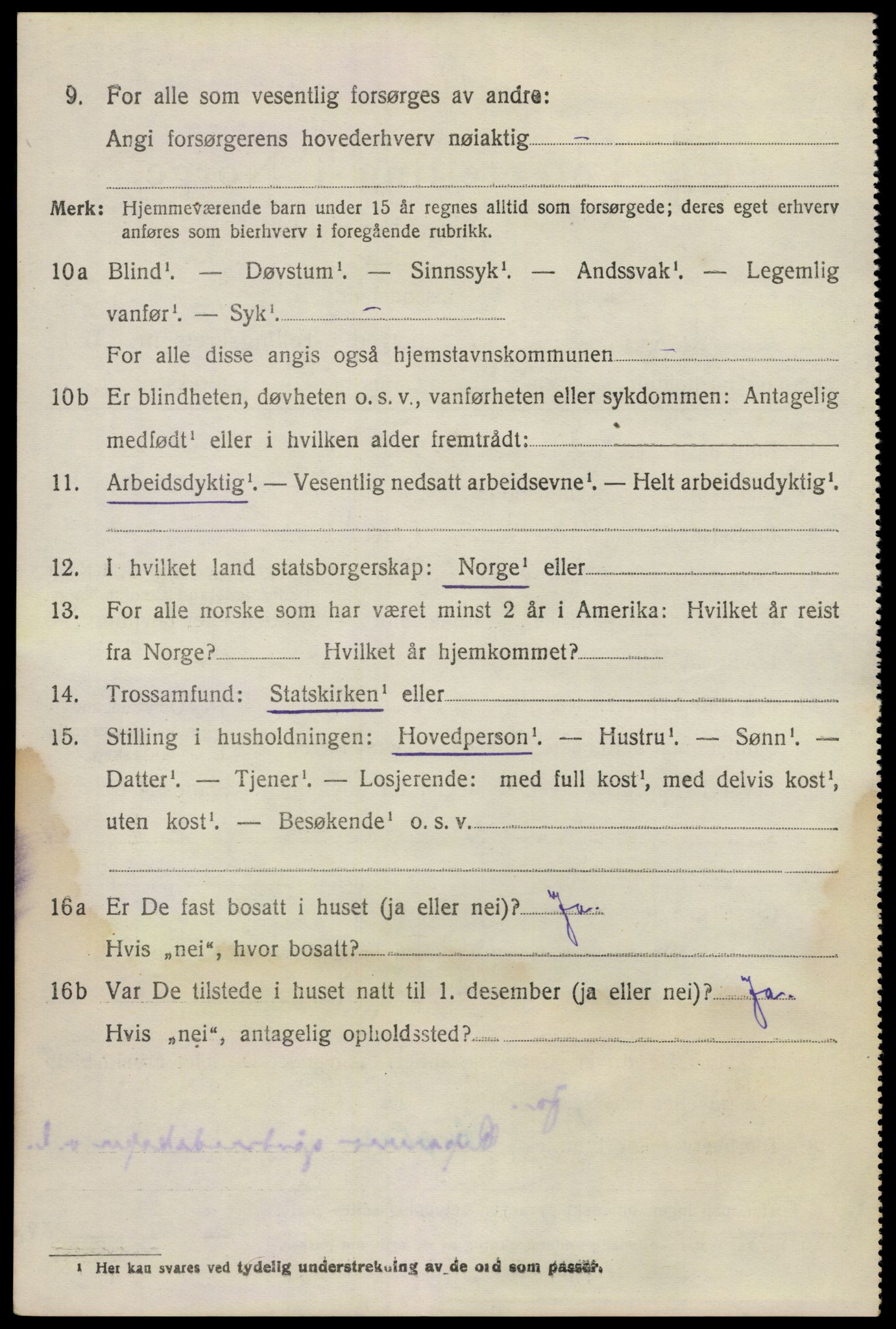 SAO, 1920 census for Rygge, 1920, p. 6196