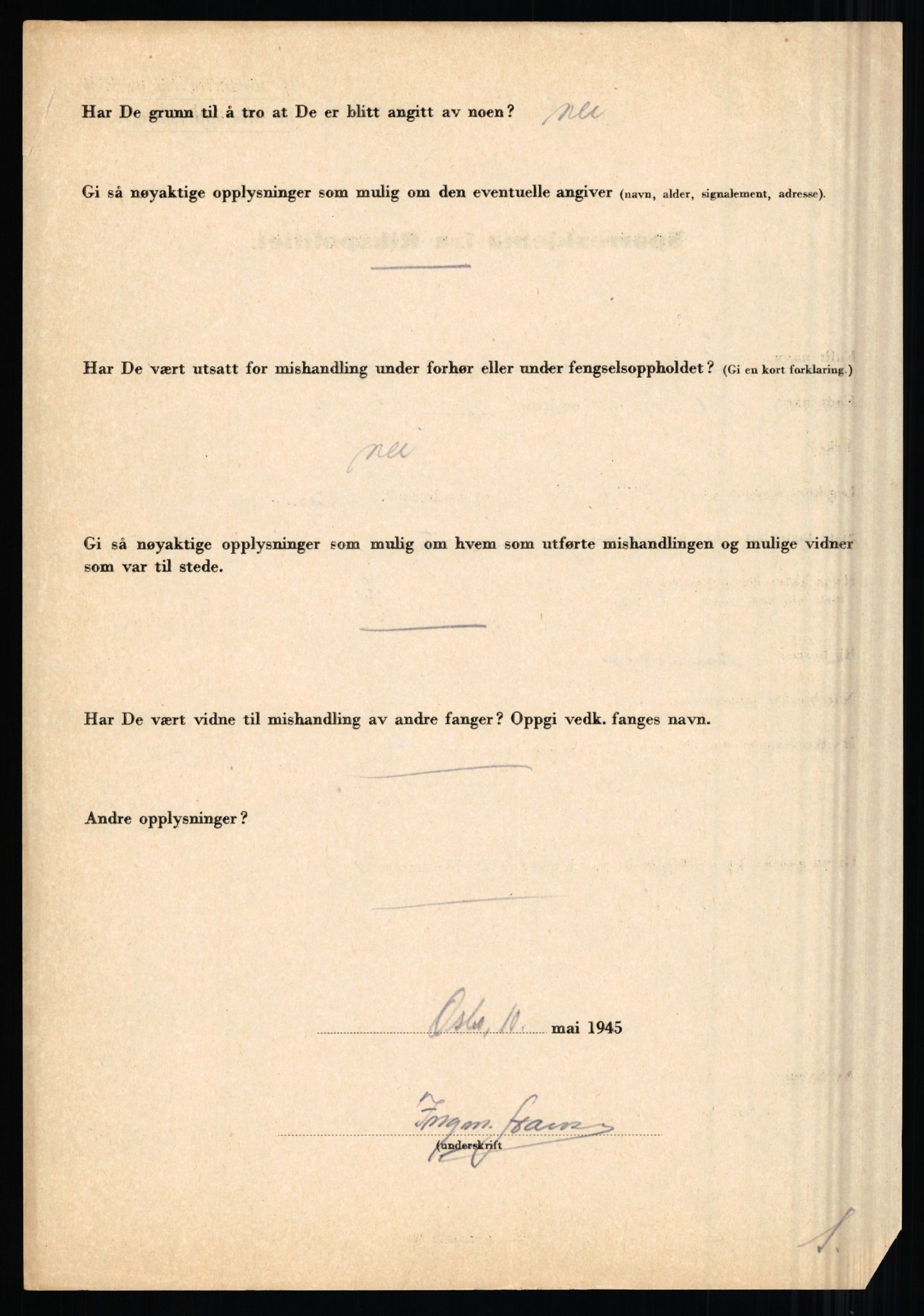 Rikspolitisjefen, AV/RA-S-1560/L/L0006: Hansen, Adolf Boye - Hemstad, Gunnar, 1940-1945, p. 240