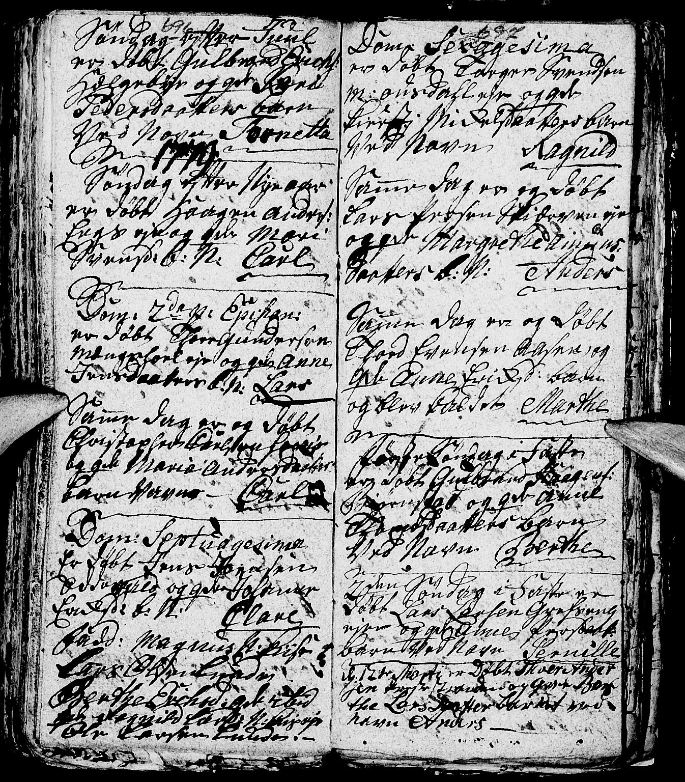 Nes prestekontor, Hedmark, AV/SAH-PREST-020/L/La/L0001: Parish register (copy) no. 1, 1663-1784, p. 696-697