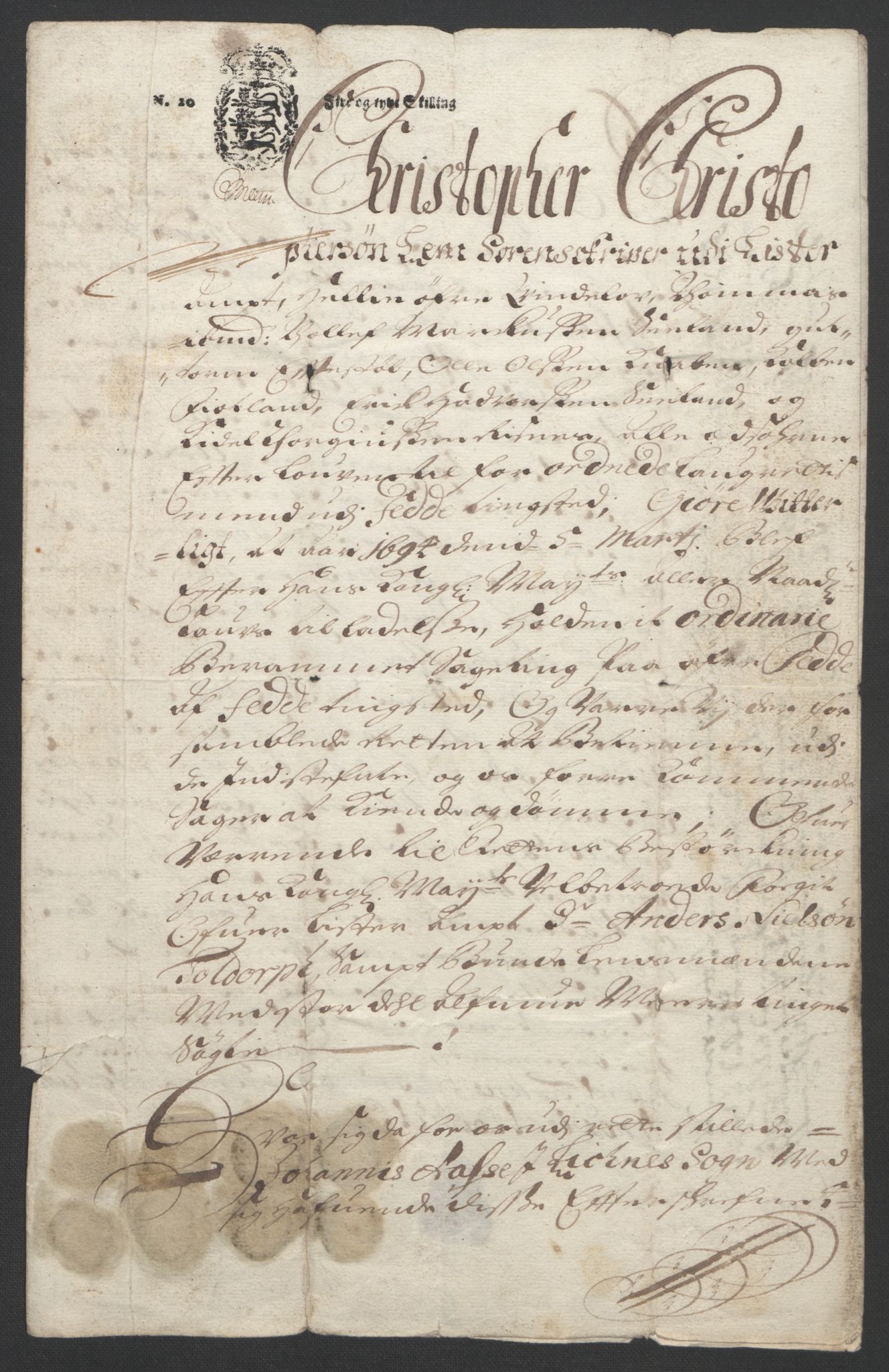 Rentekammeret inntil 1814, Reviderte regnskaper, Fogderegnskap, AV/RA-EA-4092/R43/L2545: Fogderegnskap Lista og Mandal, 1694-1695, p. 298