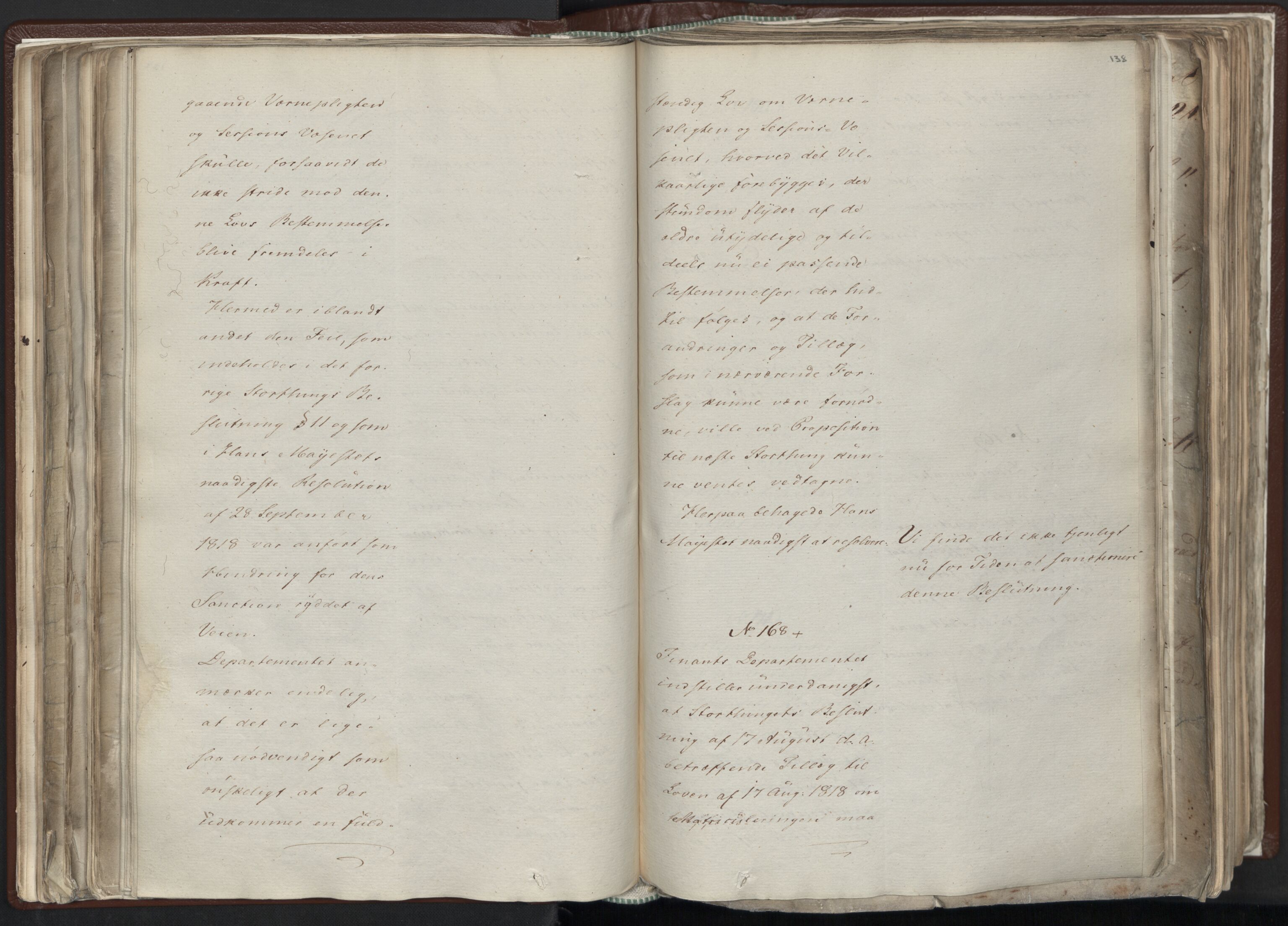 Statsrådssekretariatet, AV/RA-S-1001/A/Ab/L0012: Kgl. res. nr. 5679-6008 II, 1821, p. 137b-138a