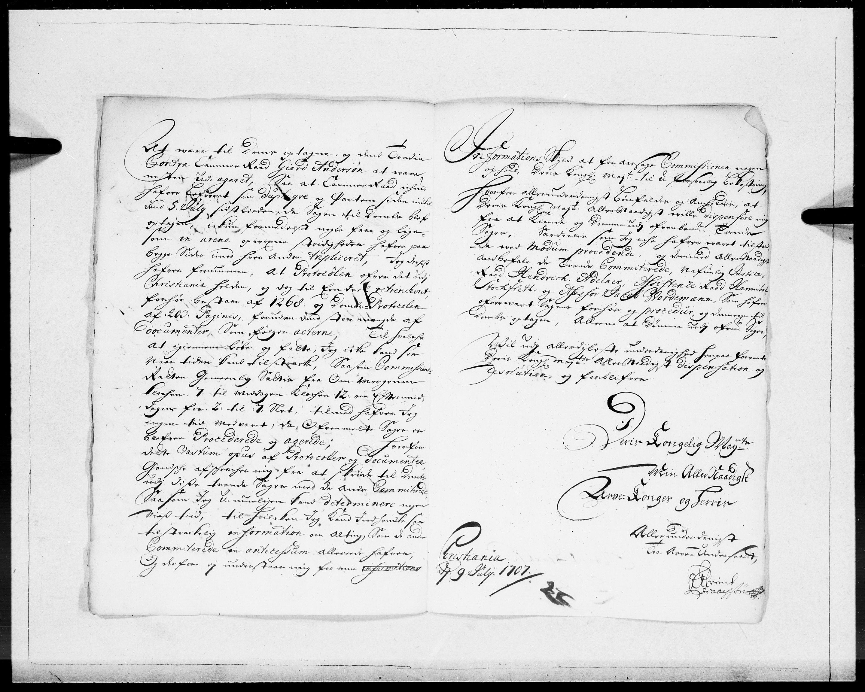 Danske Kanselli 1572-1799, AV/RA-EA-3023/F/Fc/Fcc/Fcca/L0064: Norske innlegg 1572-1799, 1707, p. 32