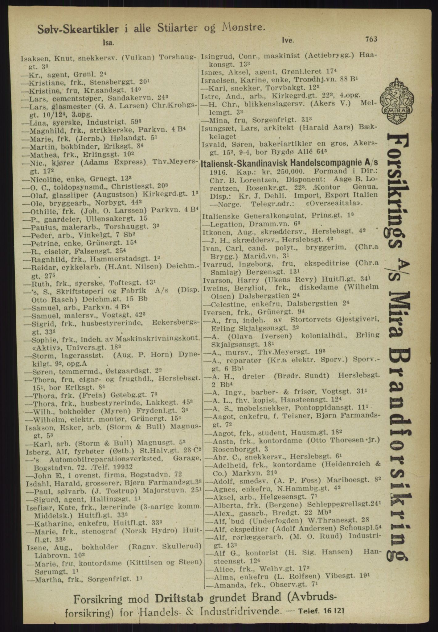 Kristiania/Oslo adressebok, PUBL/-, 1918, p. 788