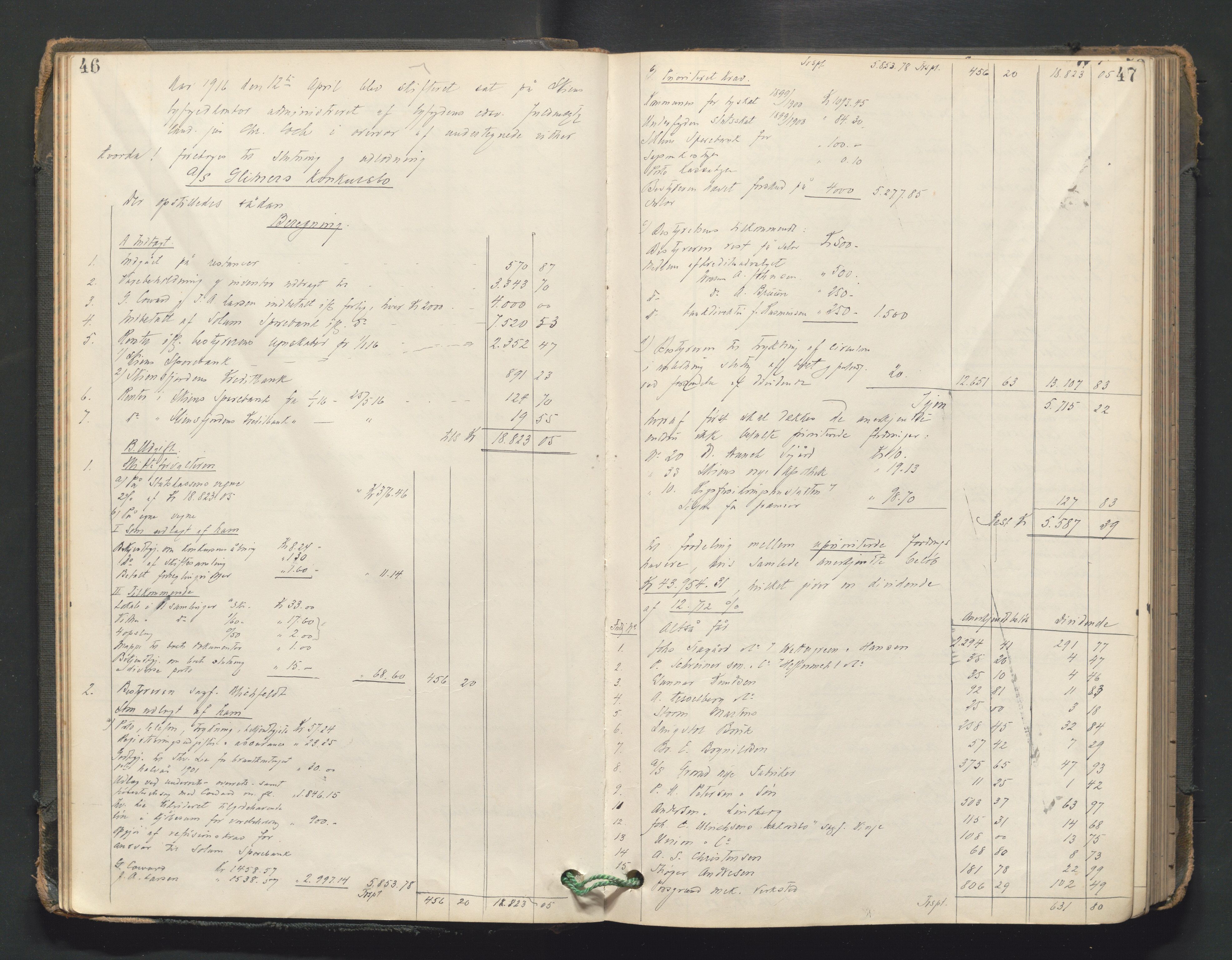 Skien byfogd, AV/SAKO-A-219/H/He/L0004: Skifteutlodningsprotokoll, 1915-1925, p. 46-47