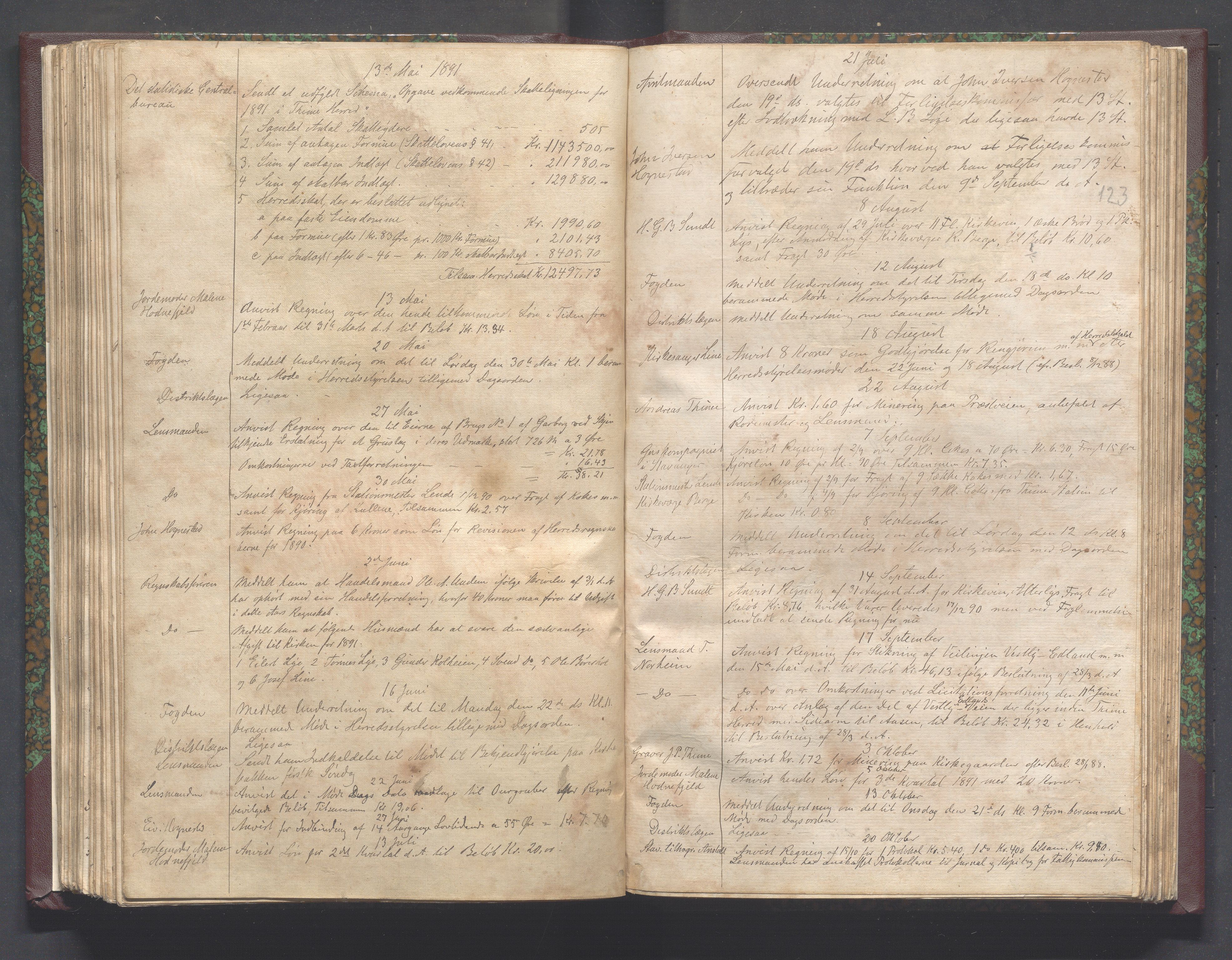 Time kommune - Formannskapet, IKAR/K-100592/B/L0001: Kopibok, 1837-1901, p. 123