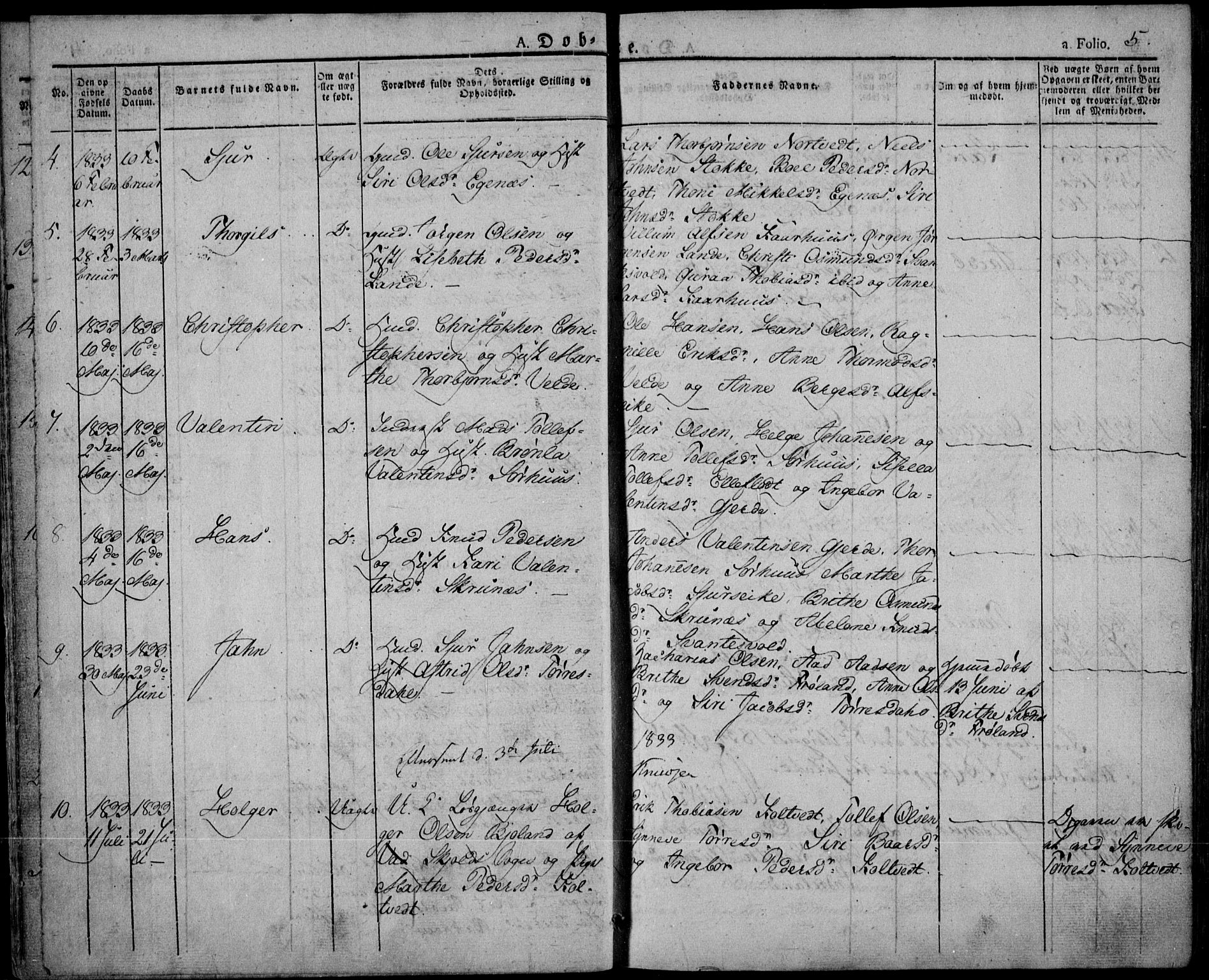 Skjold sokneprestkontor, AV/SAST-A-101847/H/Ha/Haa/L0005: Parish register (official) no. A 5, 1830-1856, p. 5