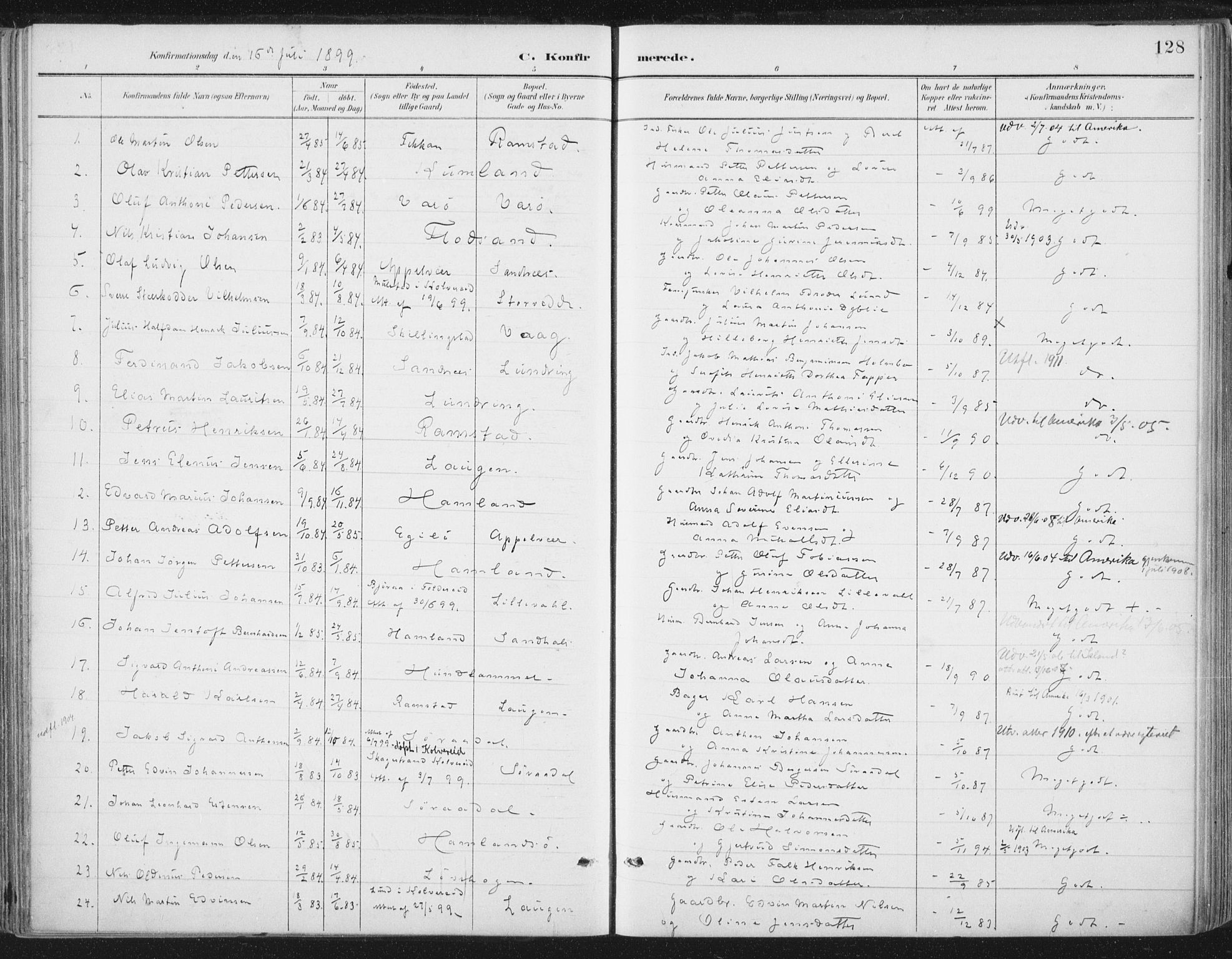 Ministerialprotokoller, klokkerbøker og fødselsregistre - Nord-Trøndelag, SAT/A-1458/784/L0673: Parish register (official) no. 784A08, 1888-1899, p. 128