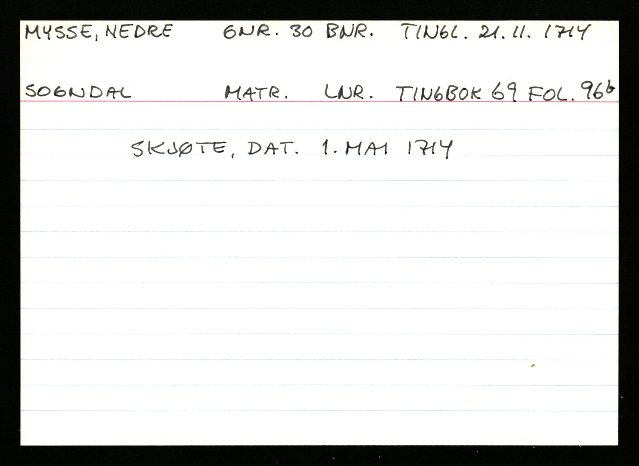 Statsarkivet i Stavanger, AV/SAST-A-101971/03/Y/Ym/L0040: Åstedskort sortert etter gårdsnavn: Mykje - Navrestad, 1600-1950, p. 103