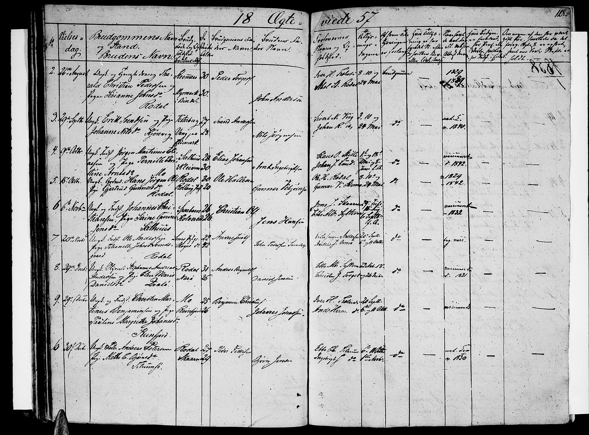 Ministerialprotokoller, klokkerbøker og fødselsregistre - Nordland, SAT/A-1459/813/L0211: Parish register (copy) no. 813C03, 1842-1863, p. 128