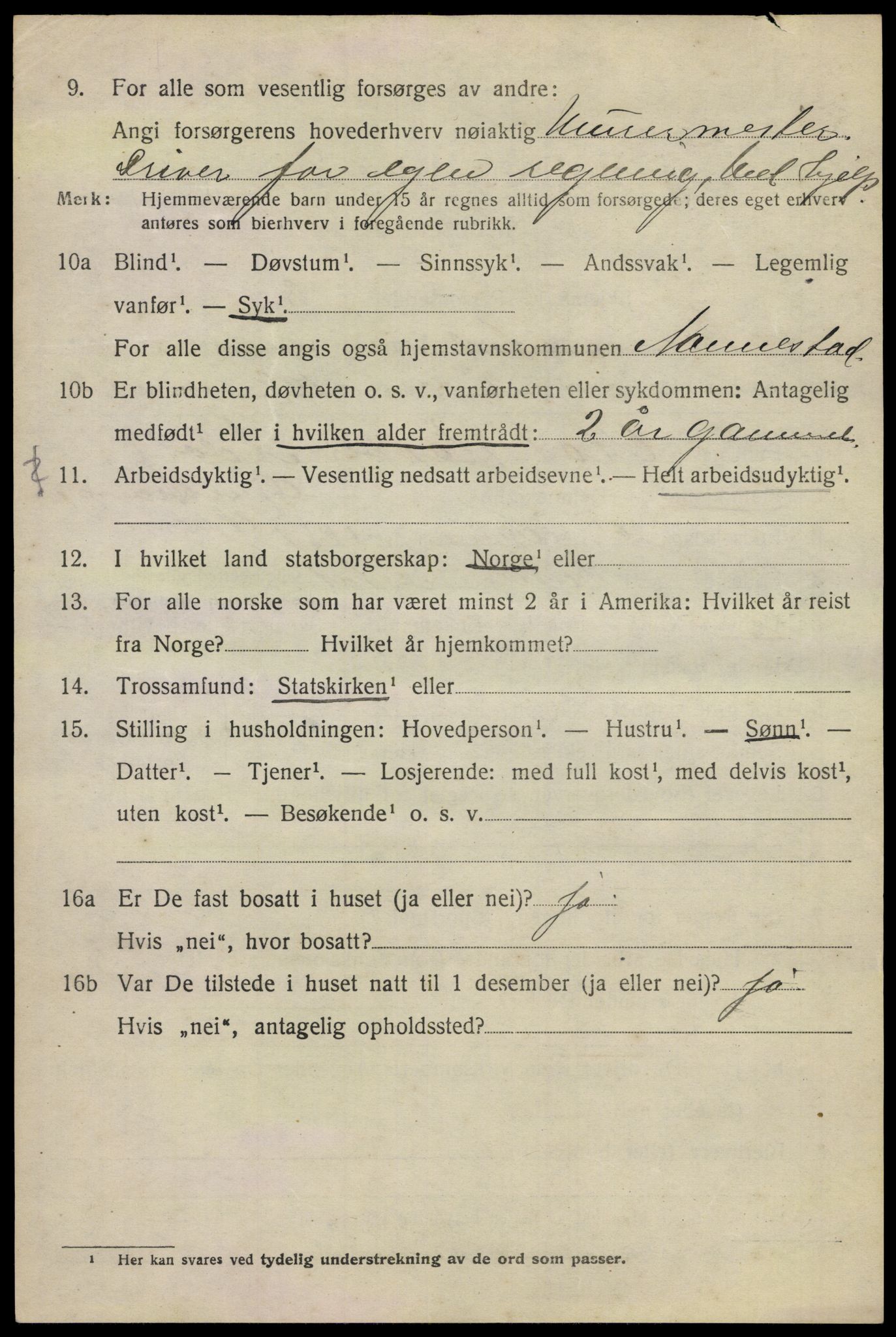 SAO, 1920 census for Nannestad, 1920, p. 1626