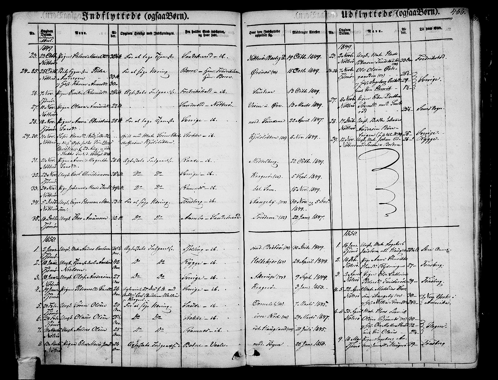 Nøtterøy kirkebøker, AV/SAKO-A-354/G/Ga/L0001: Parish register (copy) no. I 1, 1844-1859, p. 466