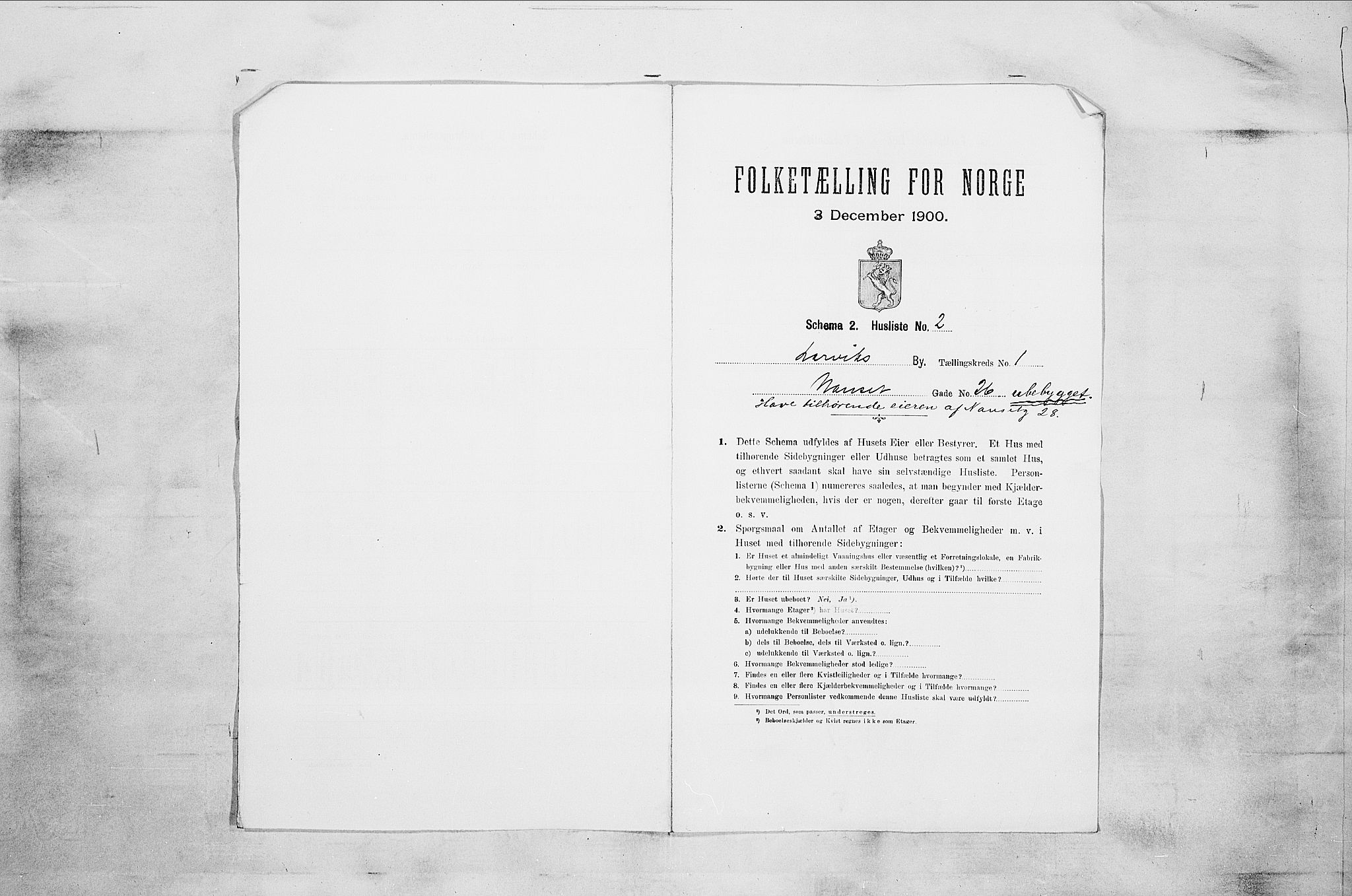 RA, 1900 census for Larvik, 1900, p. 104