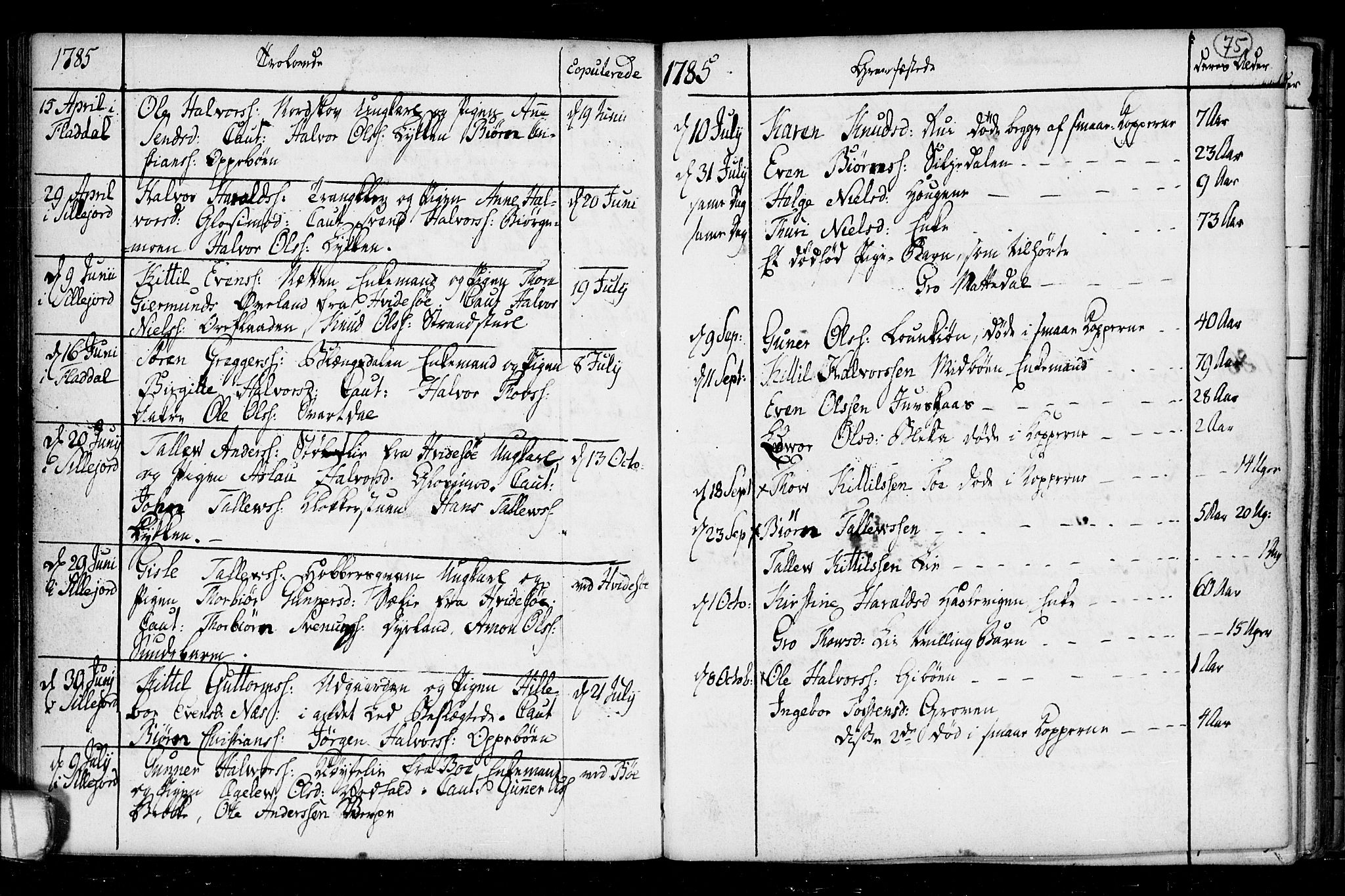 Seljord kirkebøker, SAKO/A-20/F/Fa/L0008: Parish register (official) no. I 8, 1755-1814, p. 75
