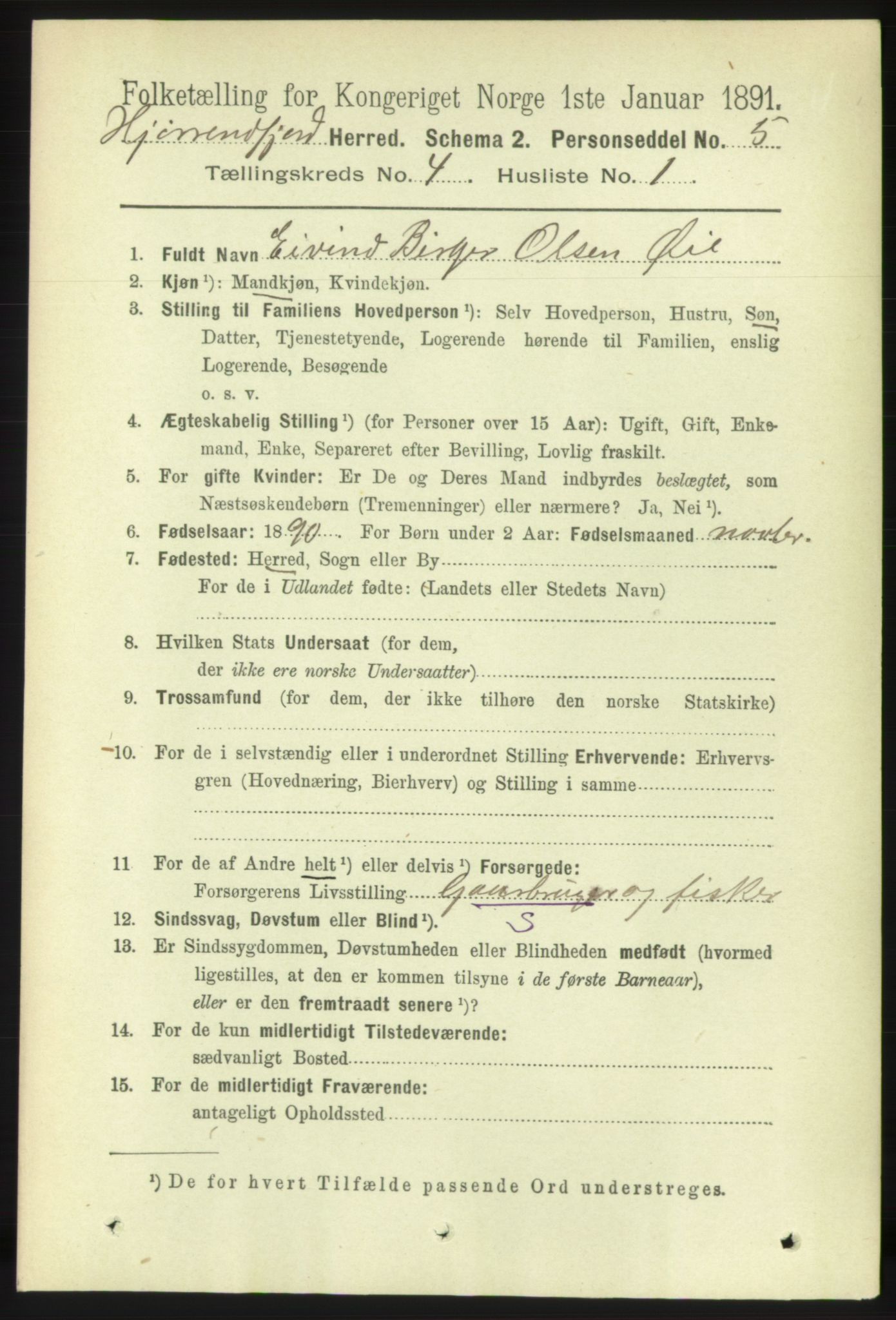 RA, 1891 census for 1522 Hjørundfjord, 1891, p. 671