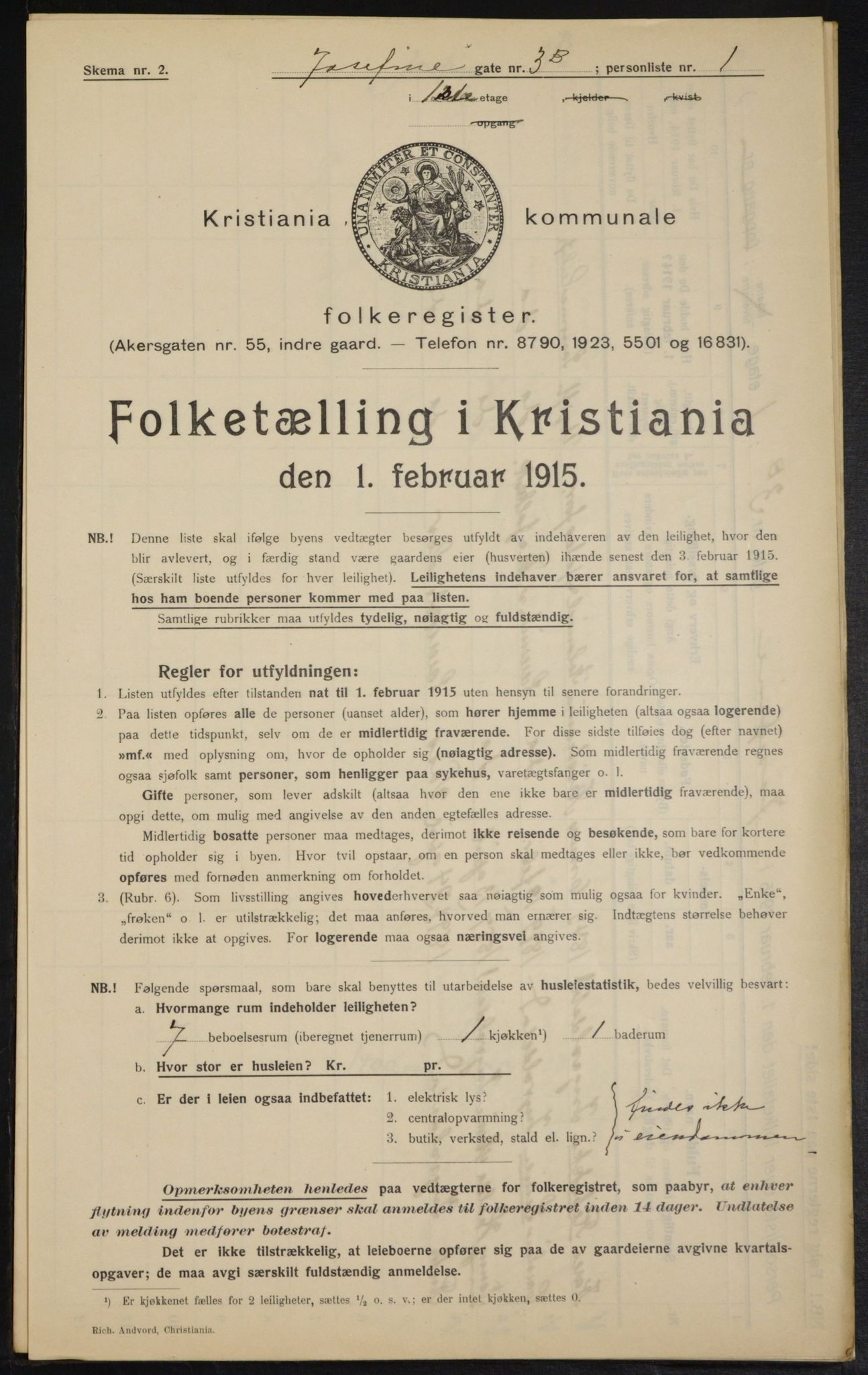 OBA, Municipal Census 1915 for Kristiania, 1915, p. 46879