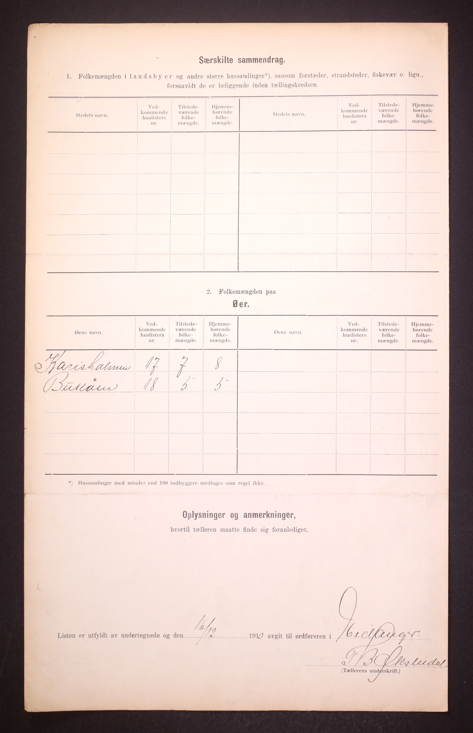 RA, 1910 census for Eidanger, 1910, p. 40