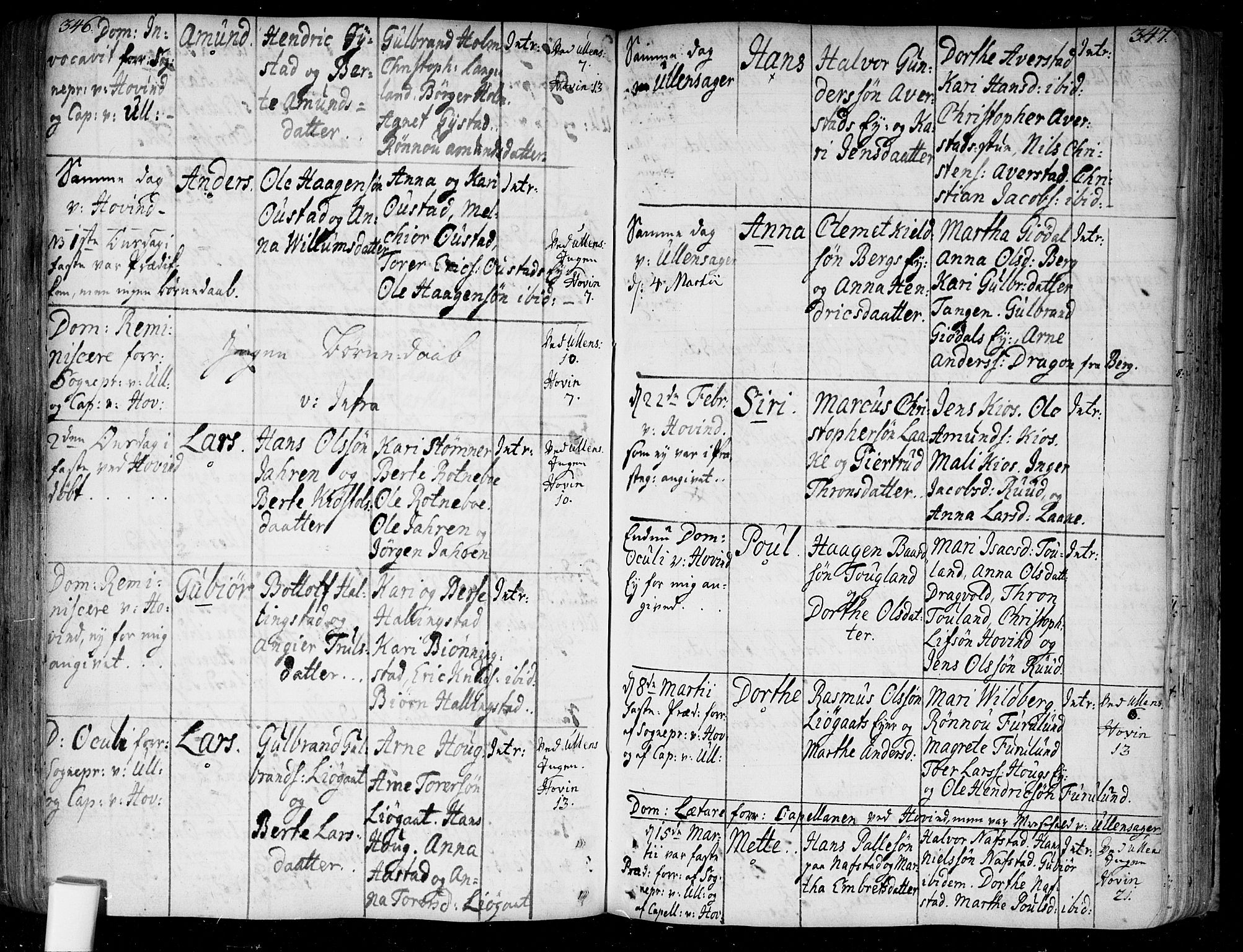 Ullensaker prestekontor Kirkebøker, AV/SAO-A-10236a/F/Fa/L0005: Parish register (official) no. I 5, 1733-1762, p. 346-347