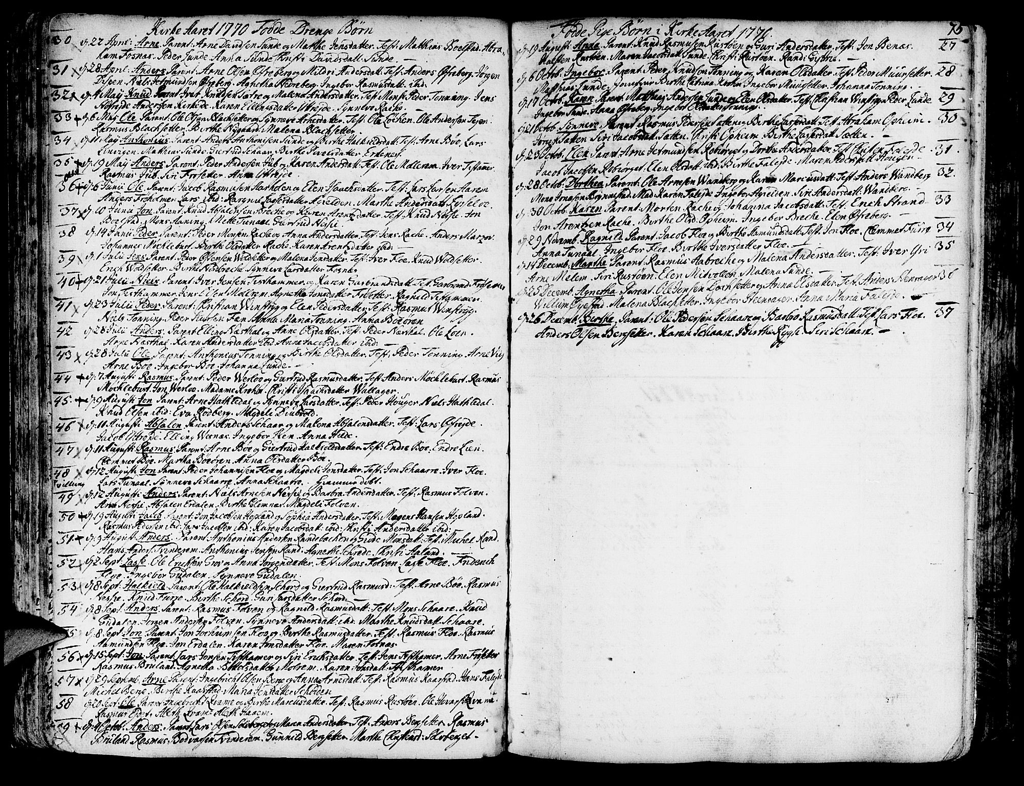 Innvik sokneprestembete, SAB/A-80501: Parish register (official) no. A 1, 1750-1816, p. 75