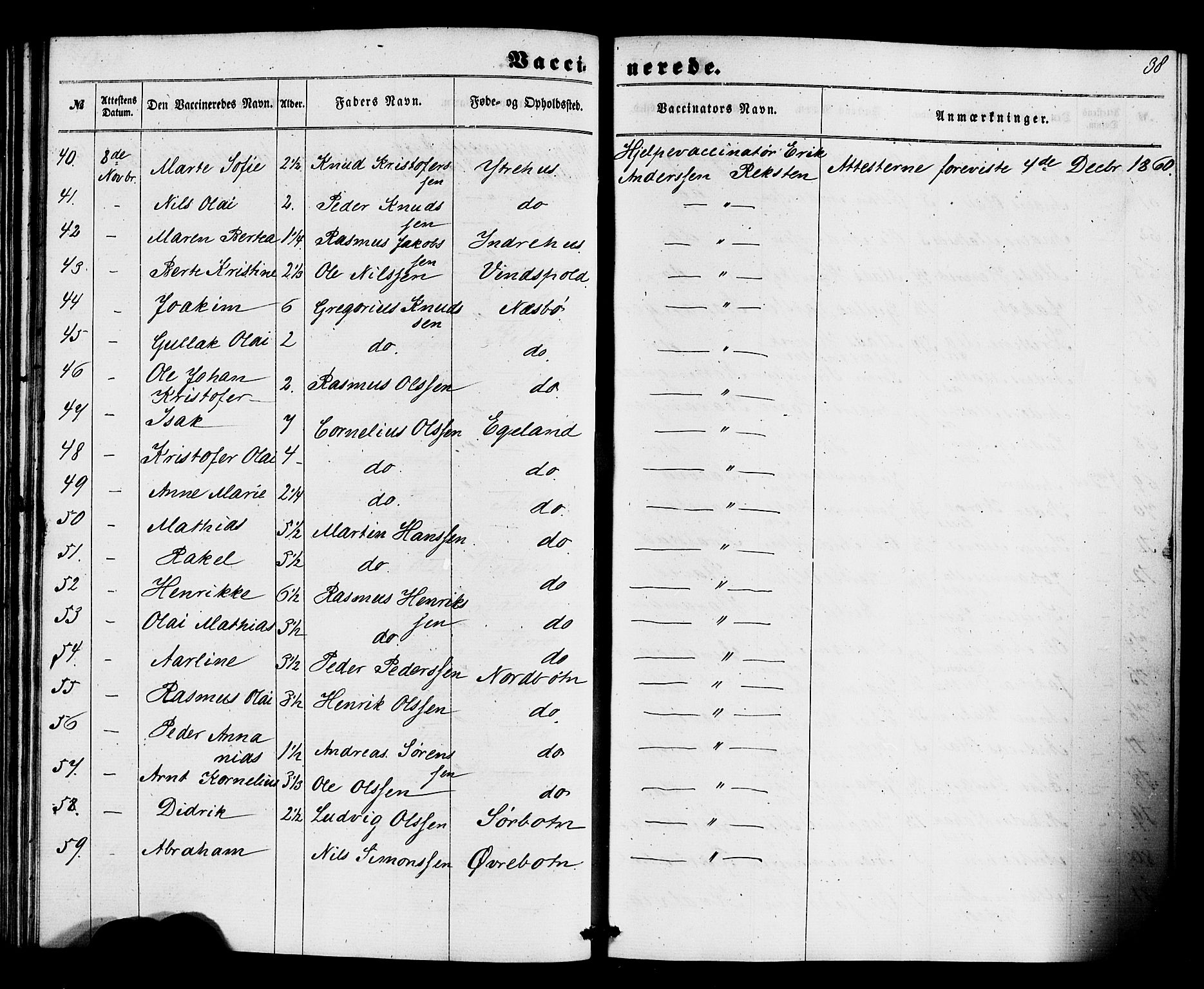 Kinn sokneprestembete, SAB/A-80801/H/Haa/Haaa/L0017: Parish register (official) no. A 17, 1858-1867, p. 38