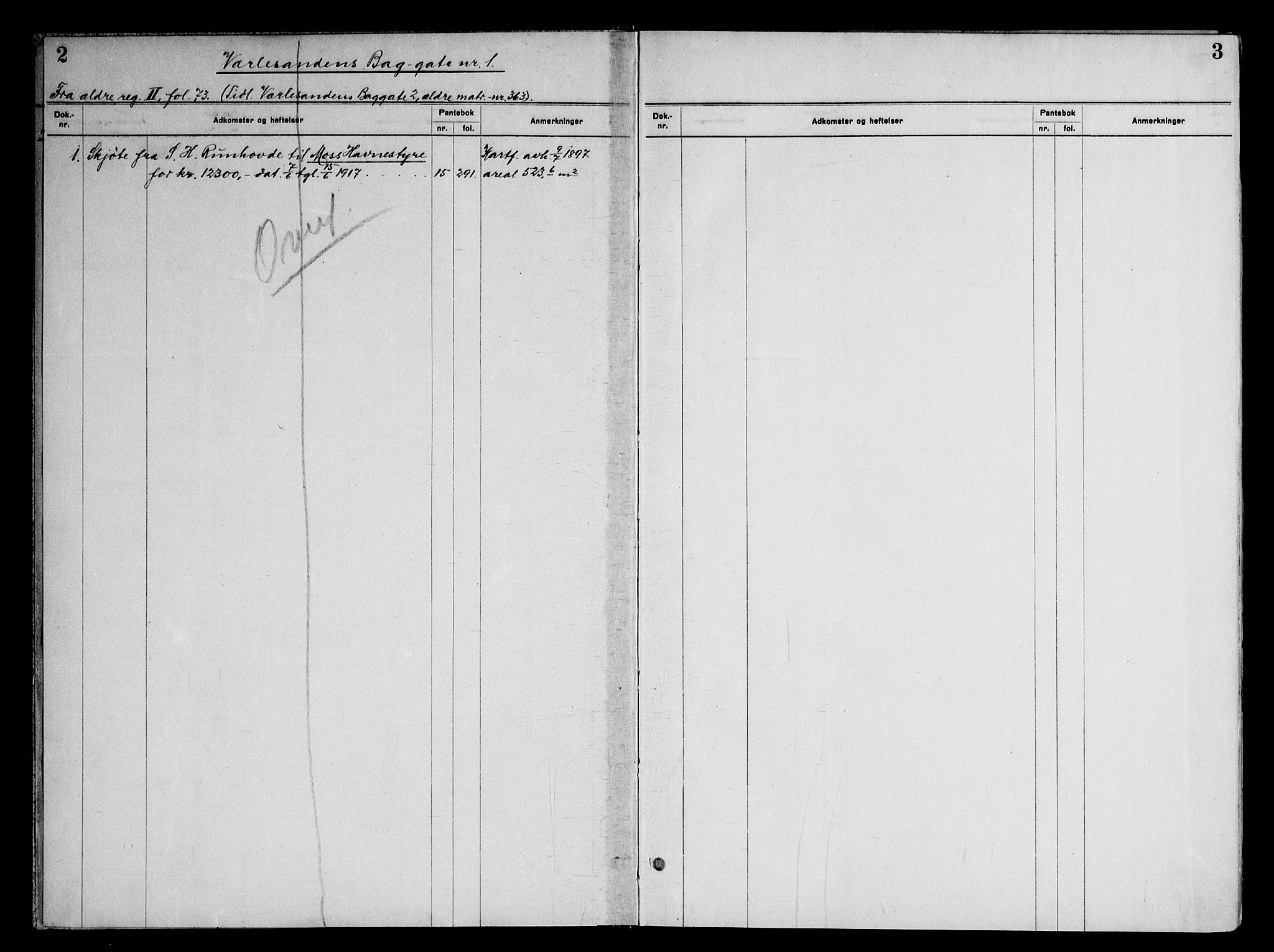 Moss byfogd, SAO/A-10863/G/Ga/Gaf/L0010: Mortgage register no. VI 10, 1921-1921, p. 2-3