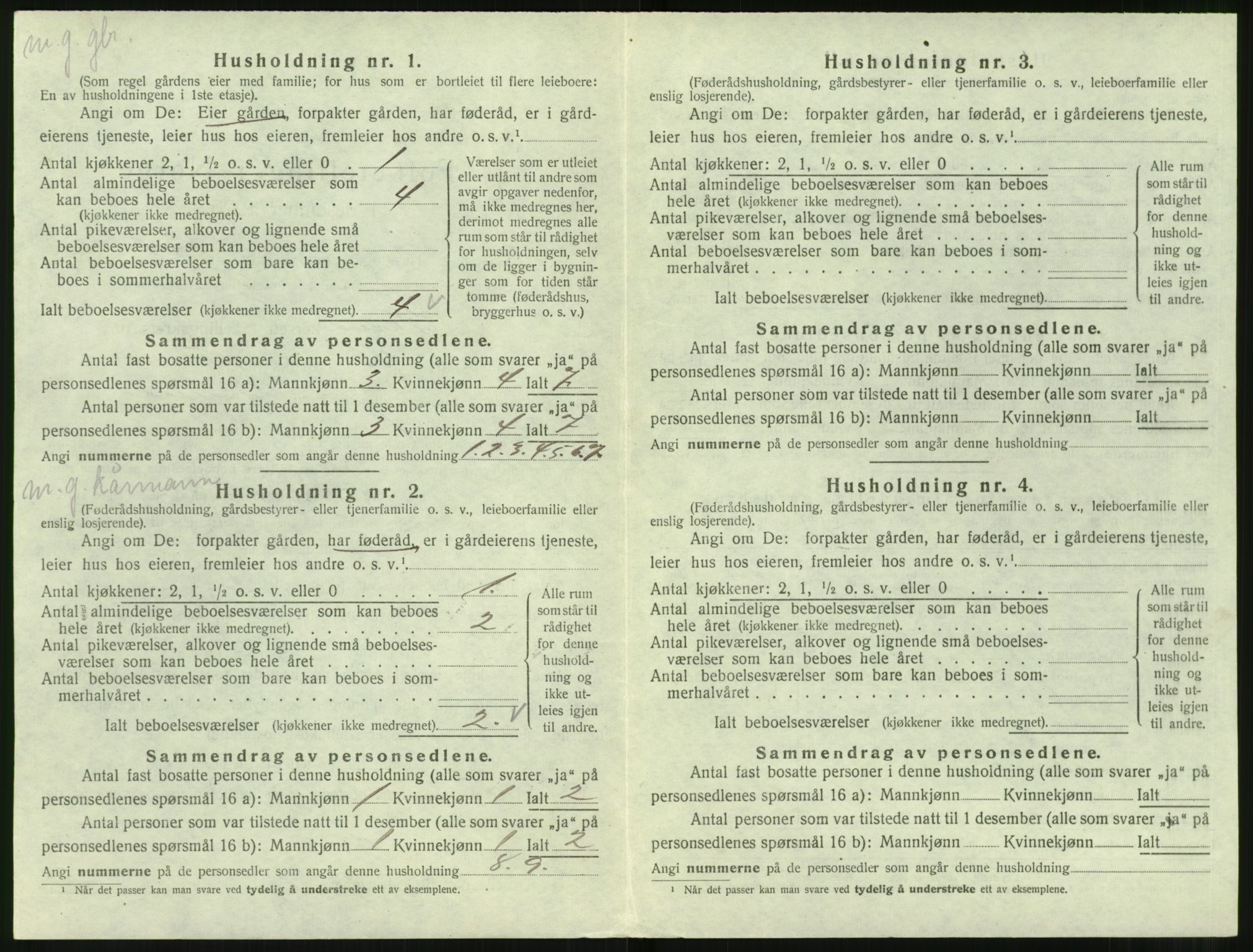 SAT, 1920 census for Hareid, 1920, p. 430