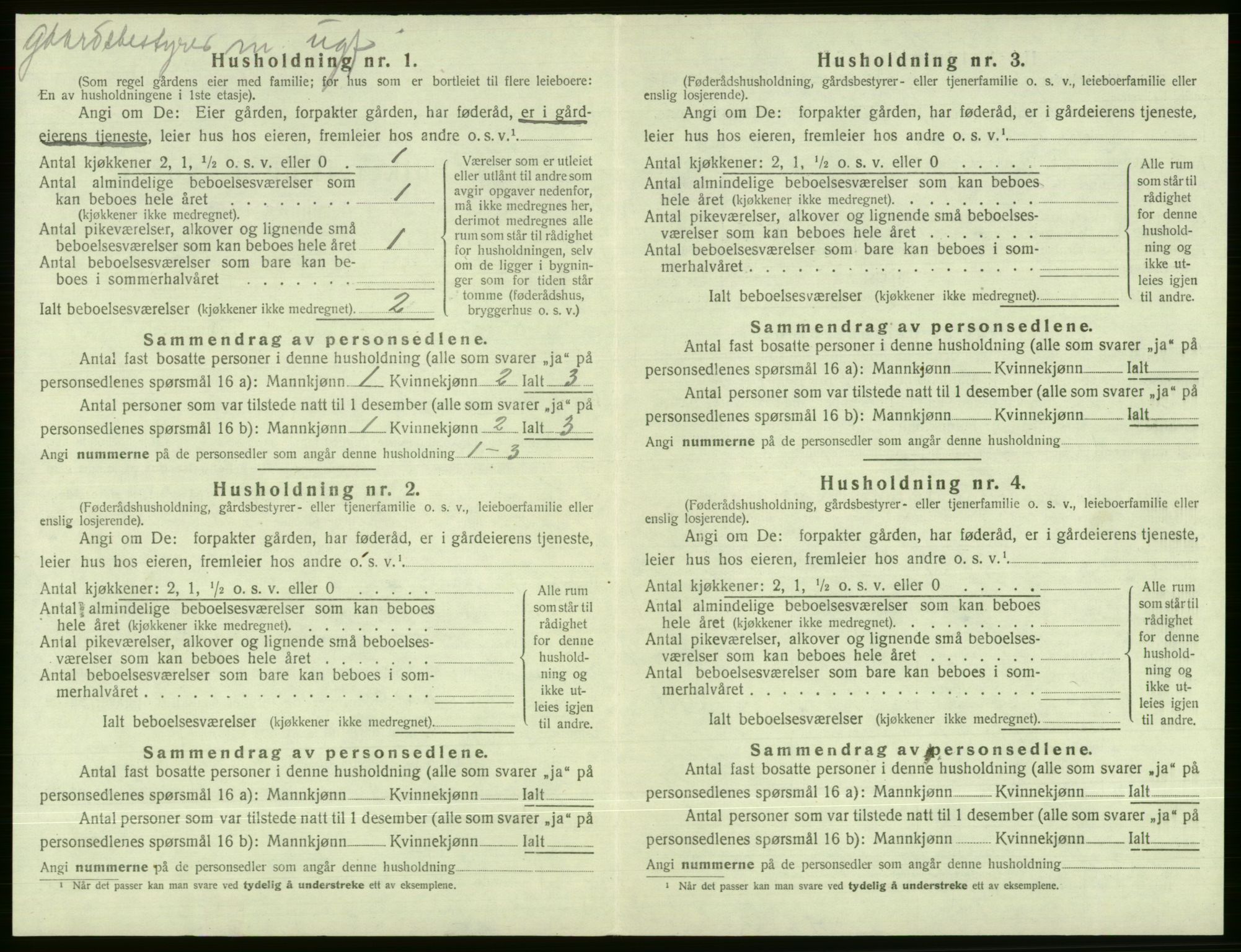 SAB, 1920 census for Evanger, 1920, p. 554