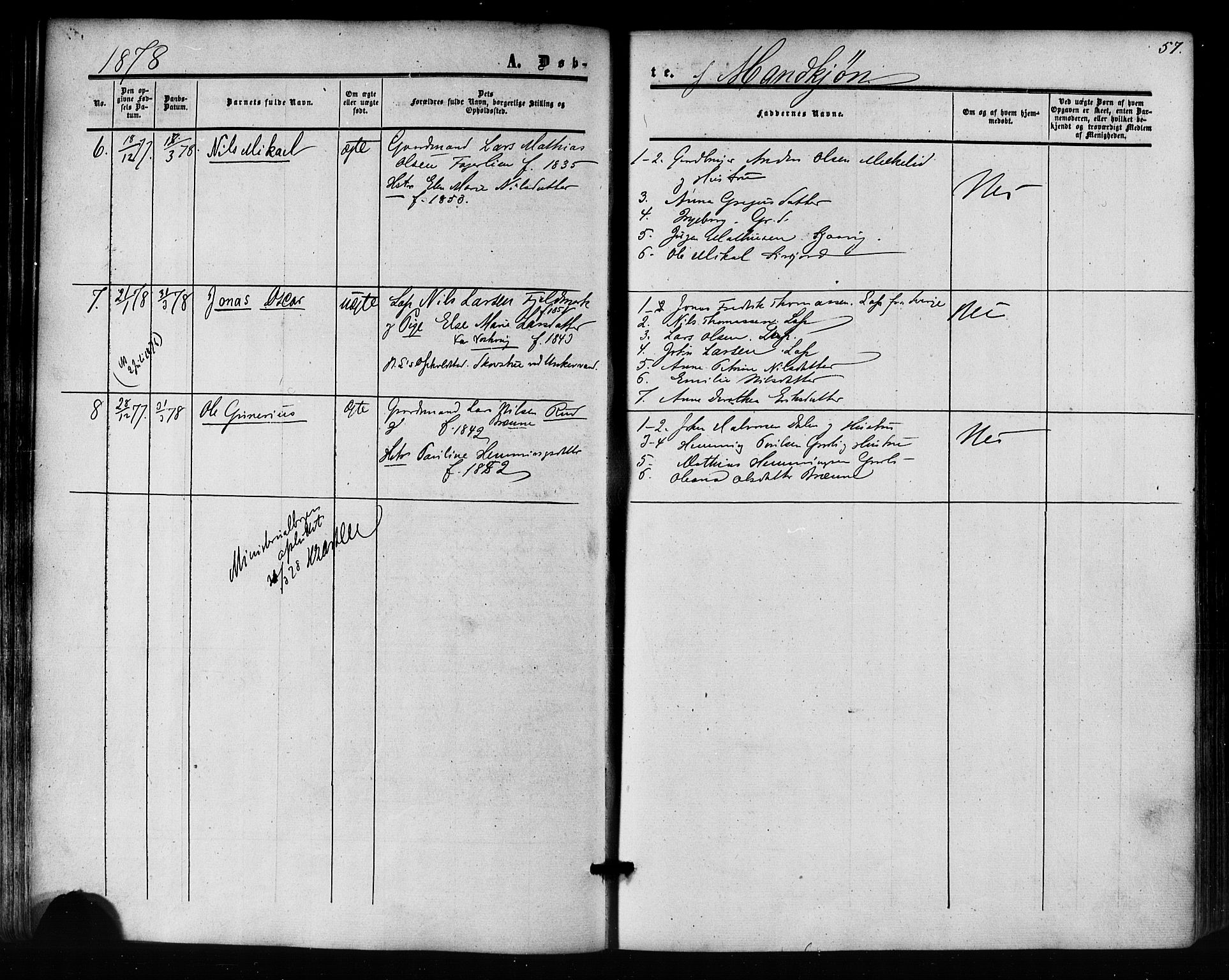 Ministerialprotokoller, klokkerbøker og fødselsregistre - Nordland, AV/SAT-A-1459/823/L0324: Parish register (official) no. 823A01, 1860-1878, p. 57