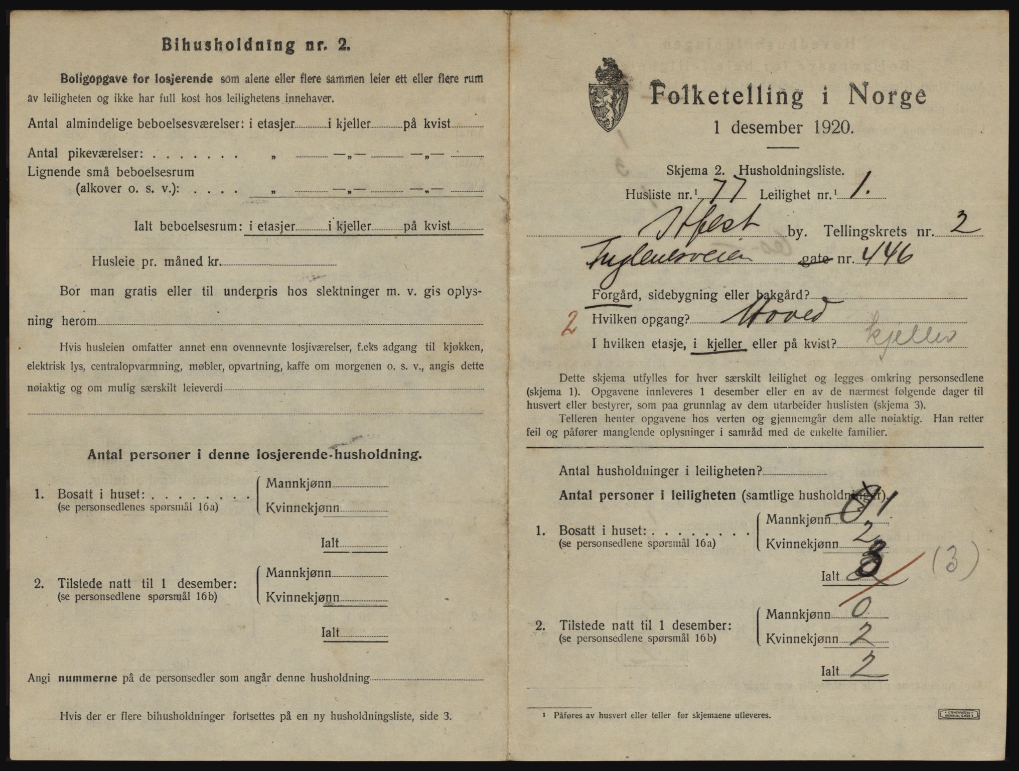 SATØ, 1920 census for Hammerfest, 1920, p. 2086