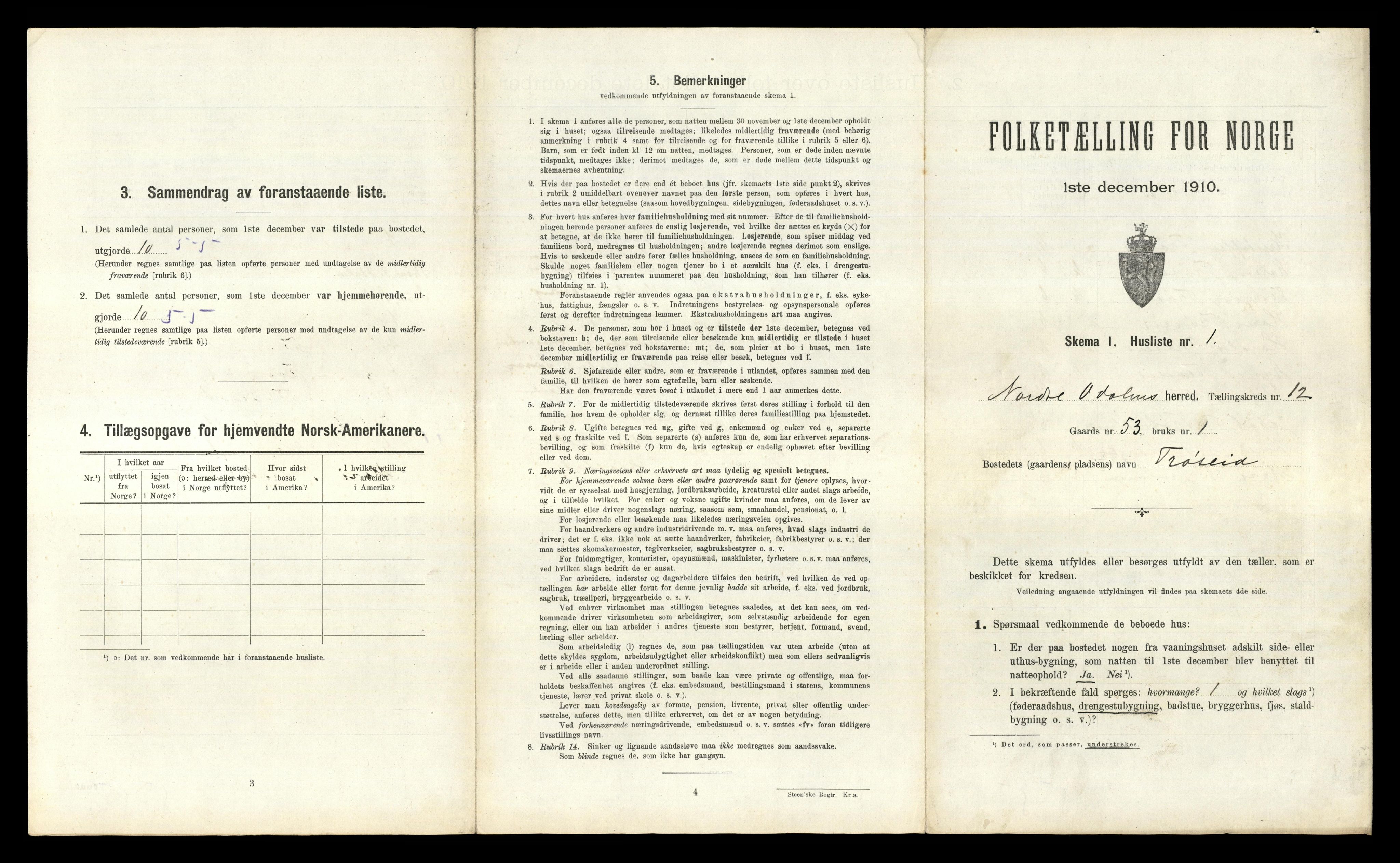 RA, 1910 census for Nord-Odal, 1910, p. 1391